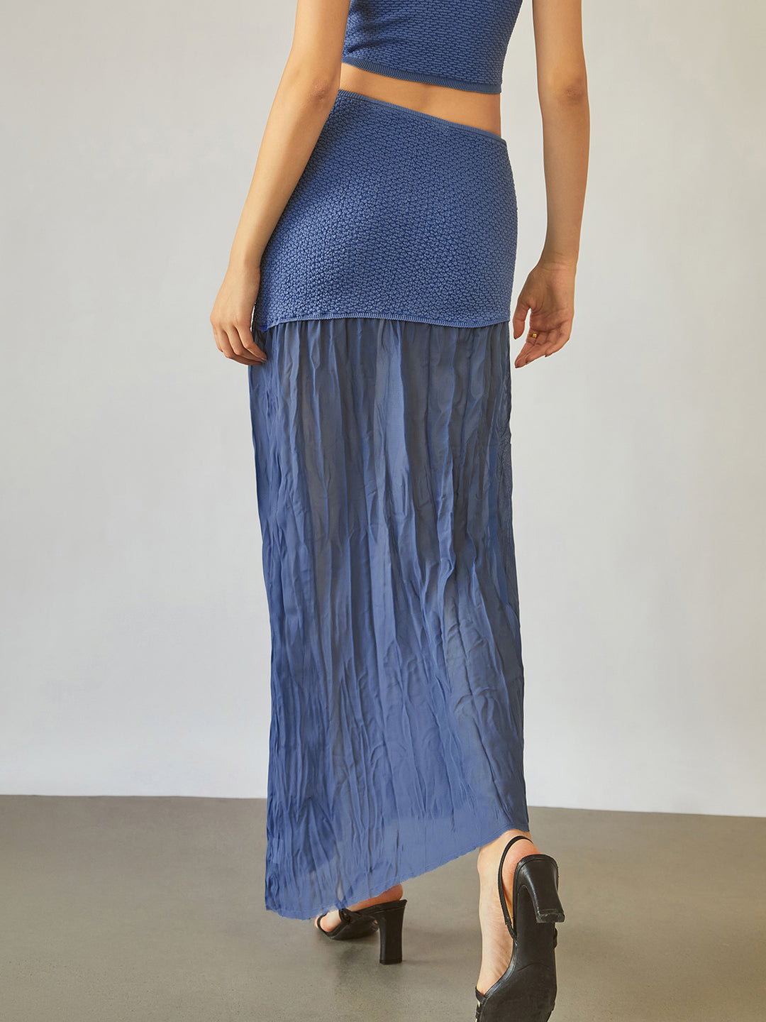 Maxi-Rok met Transparant Contrast