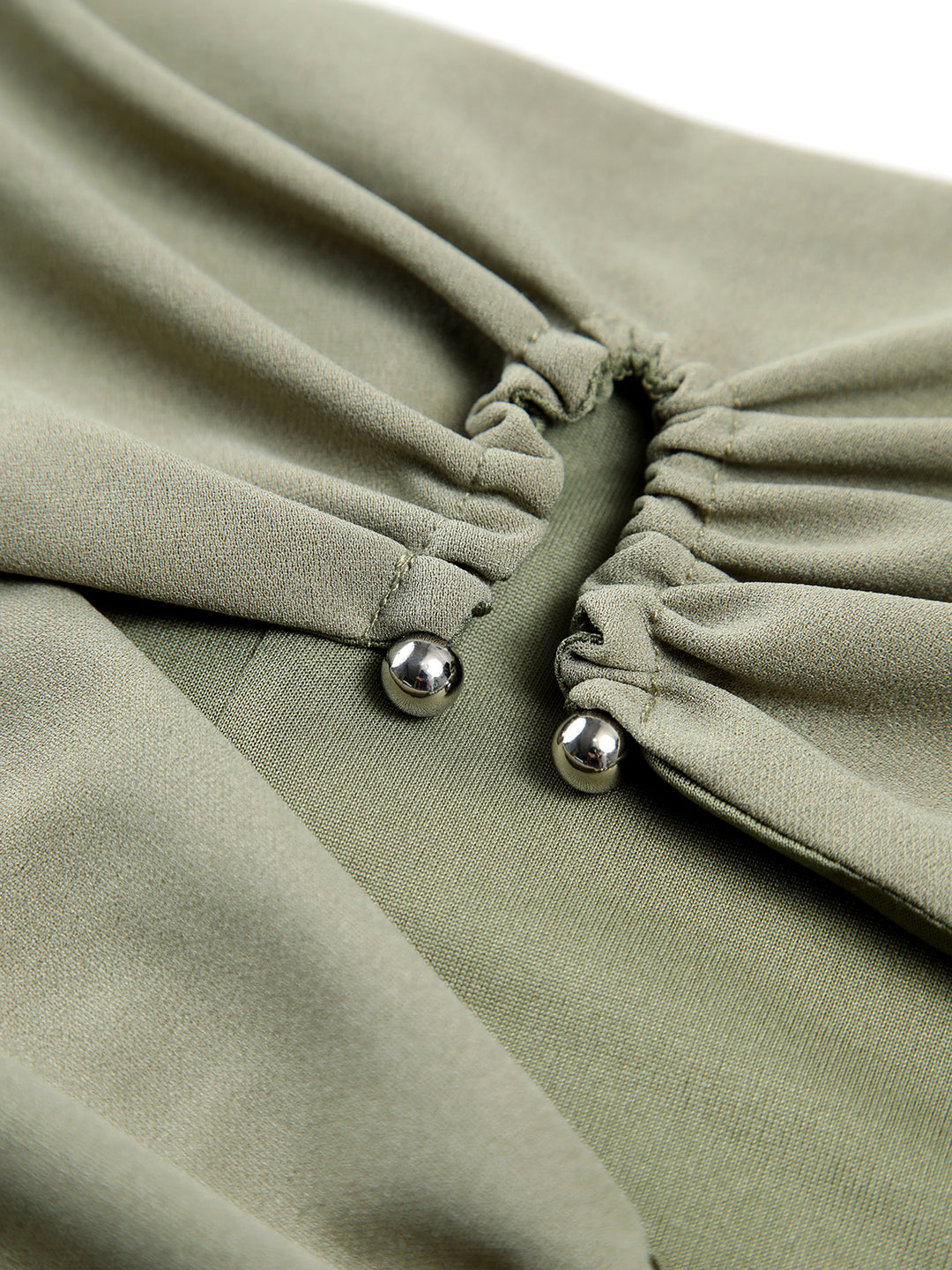 Strapless top met gerimpelde details