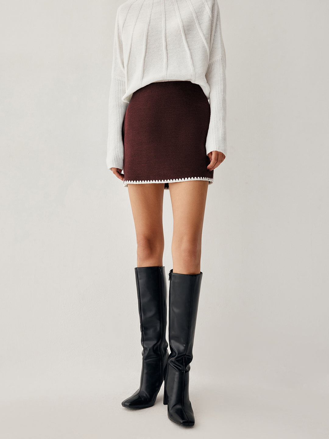 Mini-Rok met Decoratieve Zoom