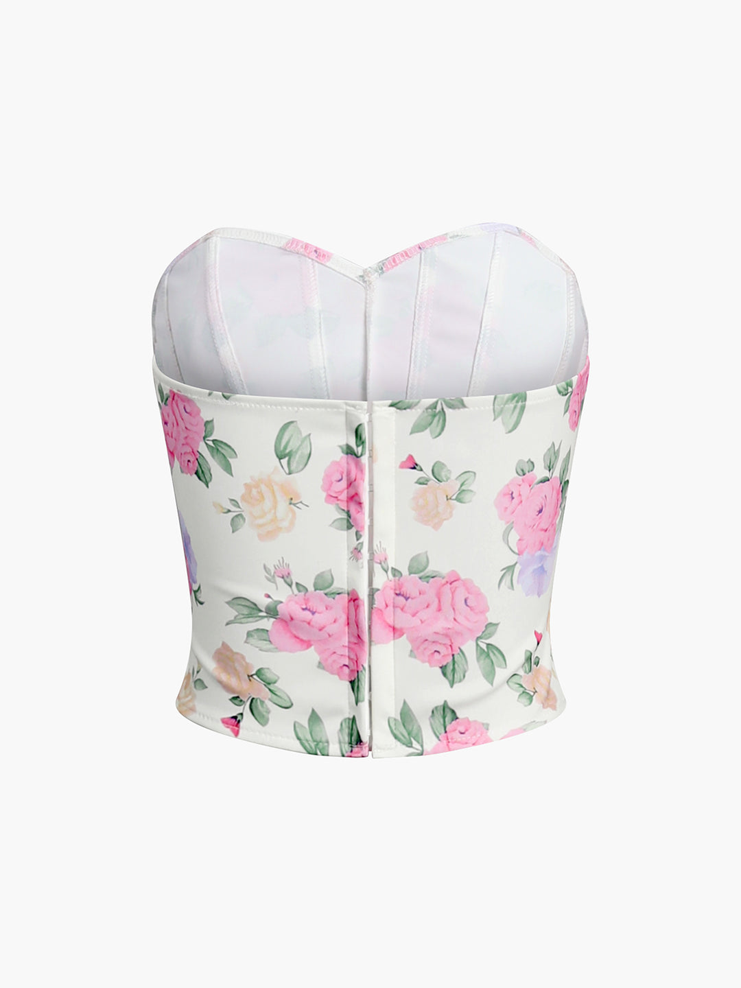 Bloemen bustier korset met rozen