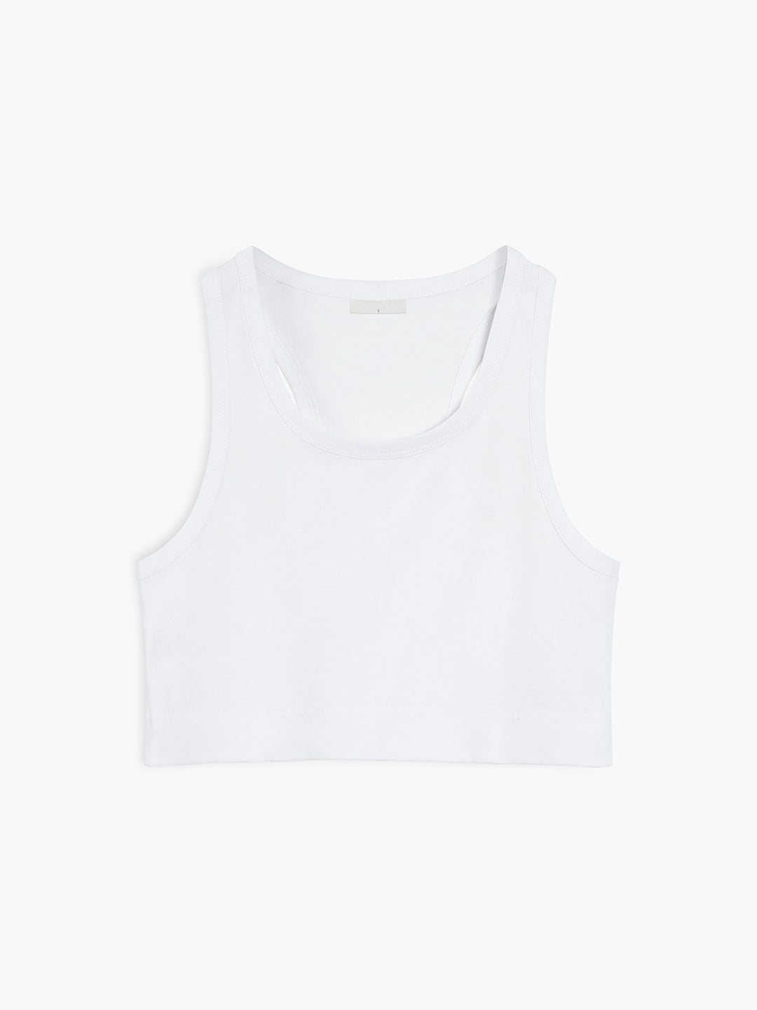 Wit cropped tanktopje
