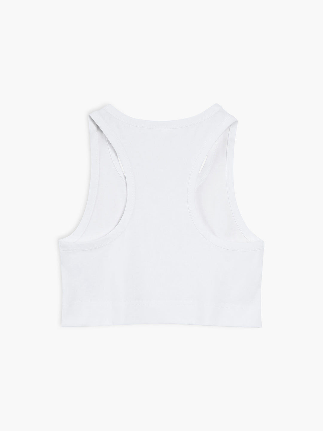 Wit cropped tanktopje