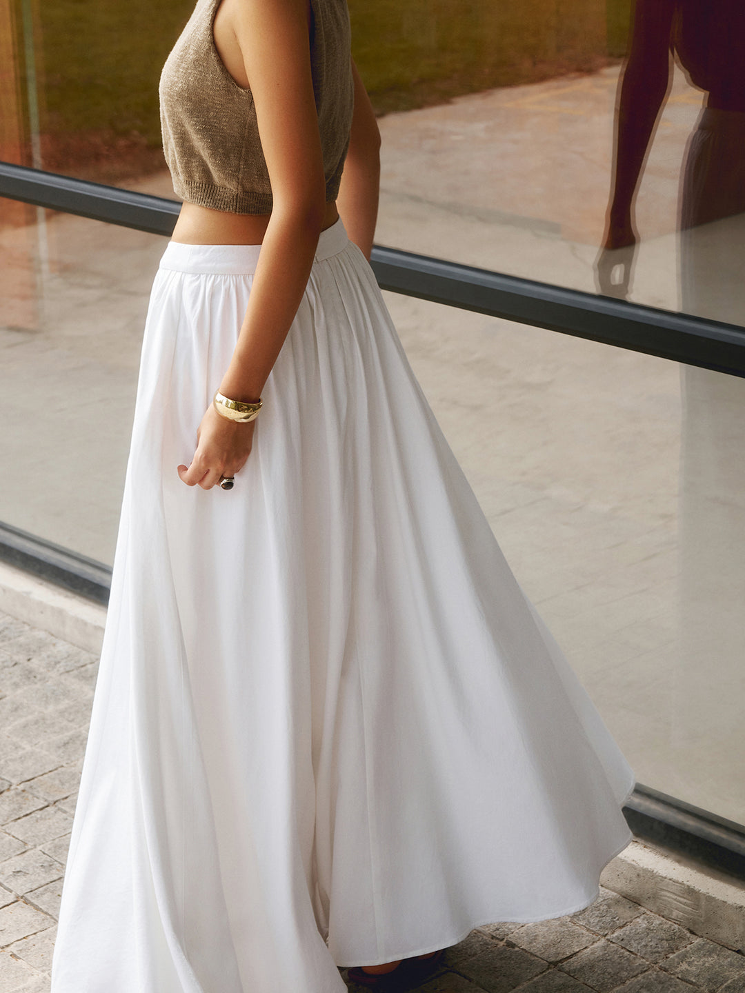 Elegante Uitlopende Maxi-Rok