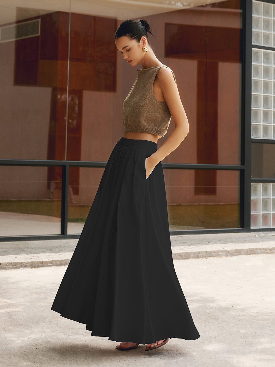 Elegante Uitlopende Maxi-Rok