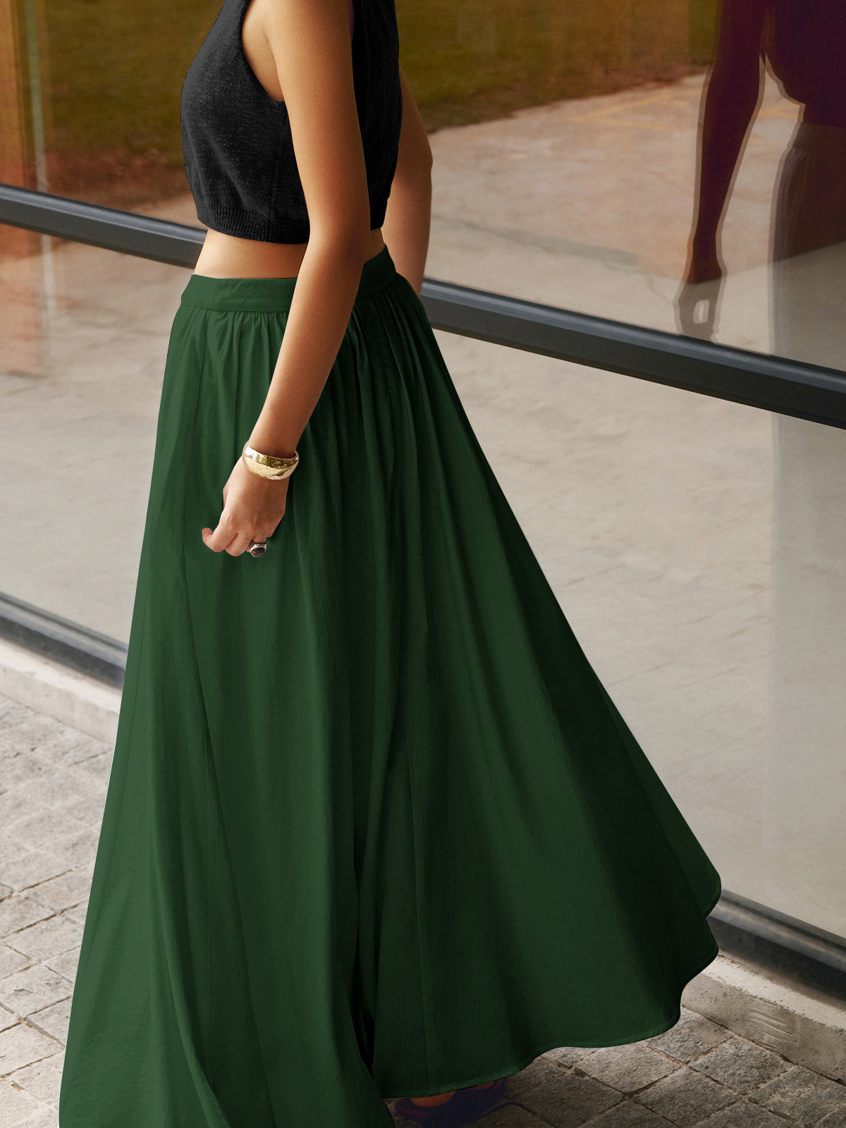Elegante Uitlopende Maxi-Rok
