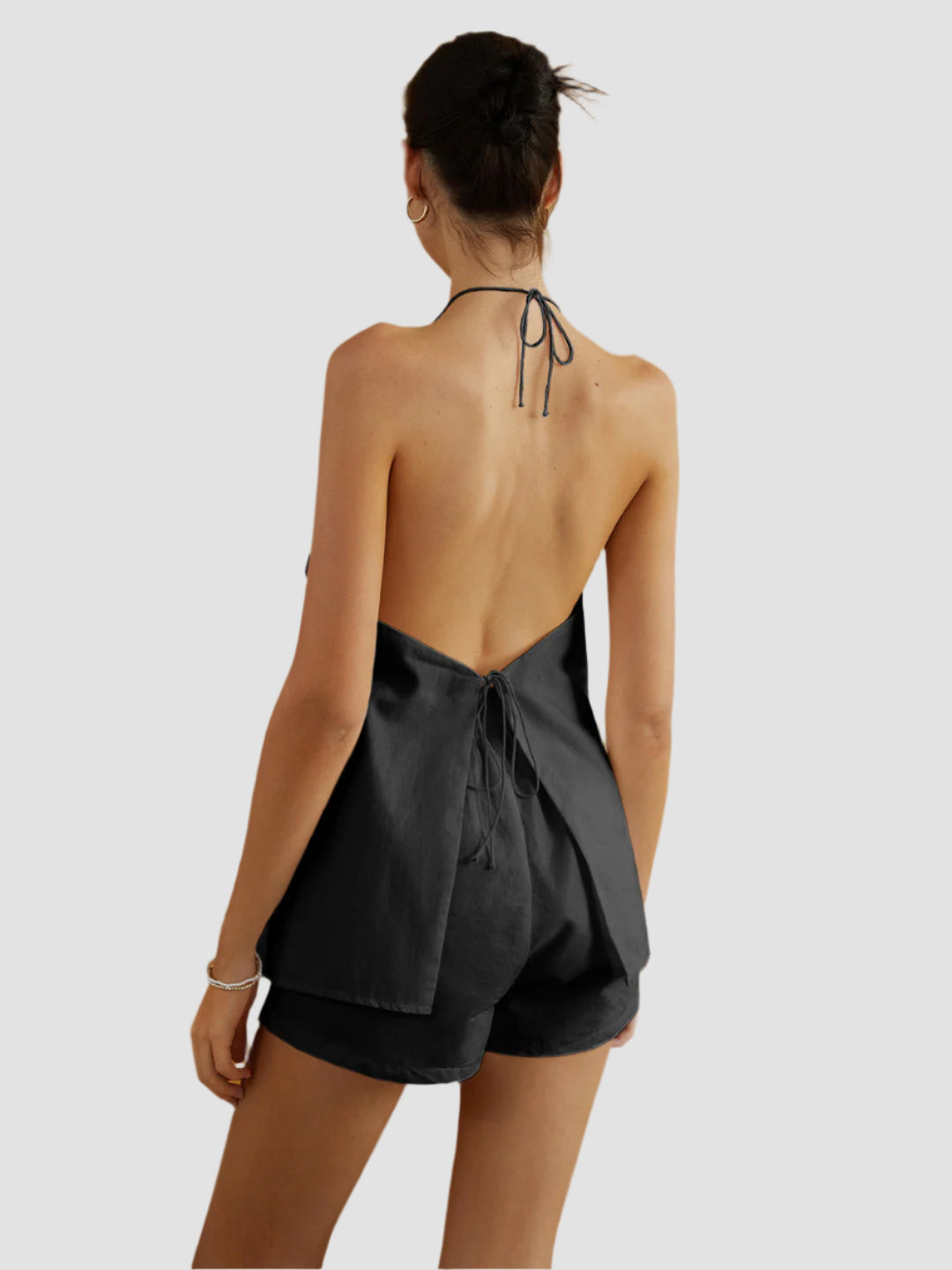 Halterneckset met top en short