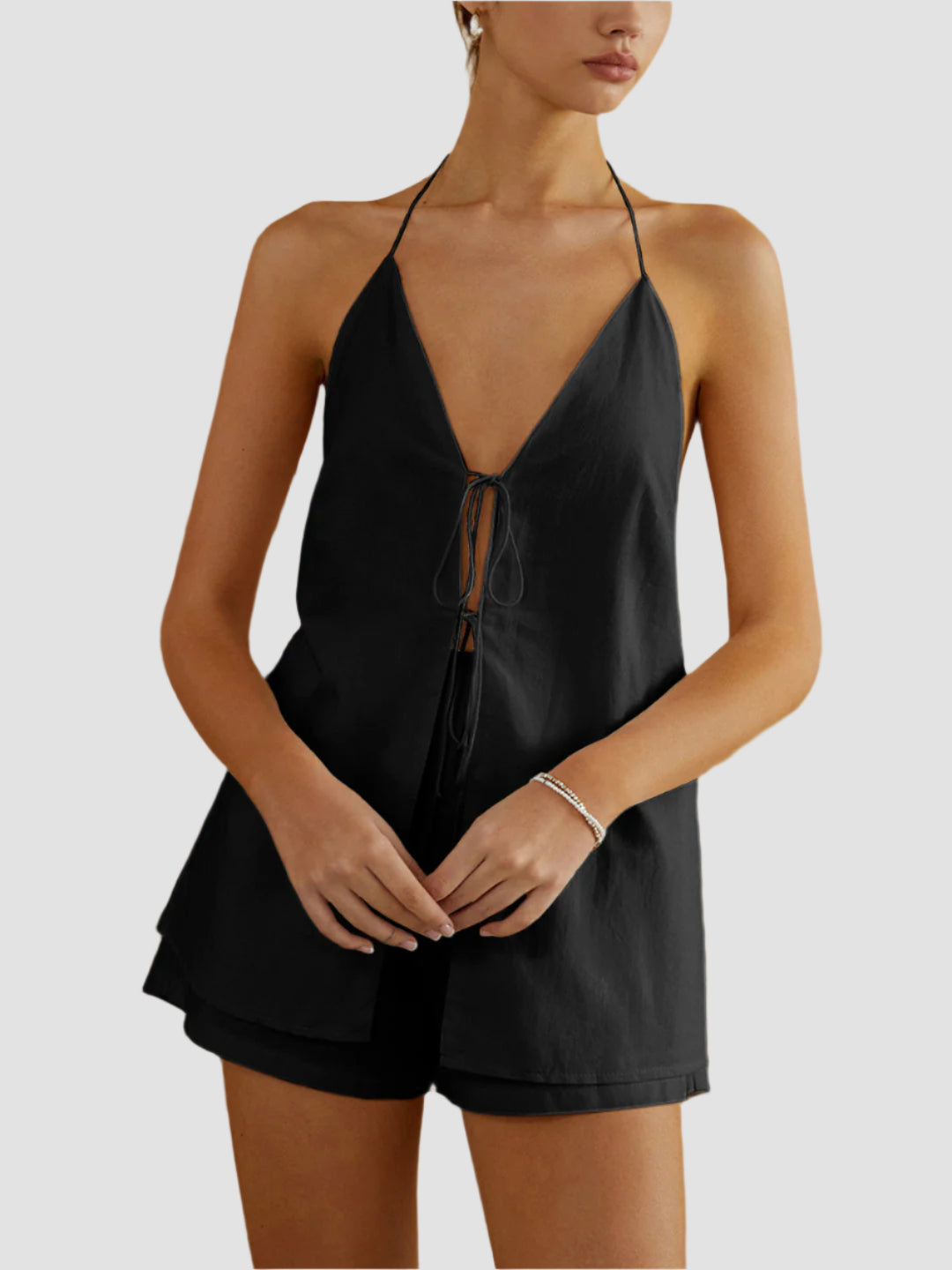 Halterneckset met top en short