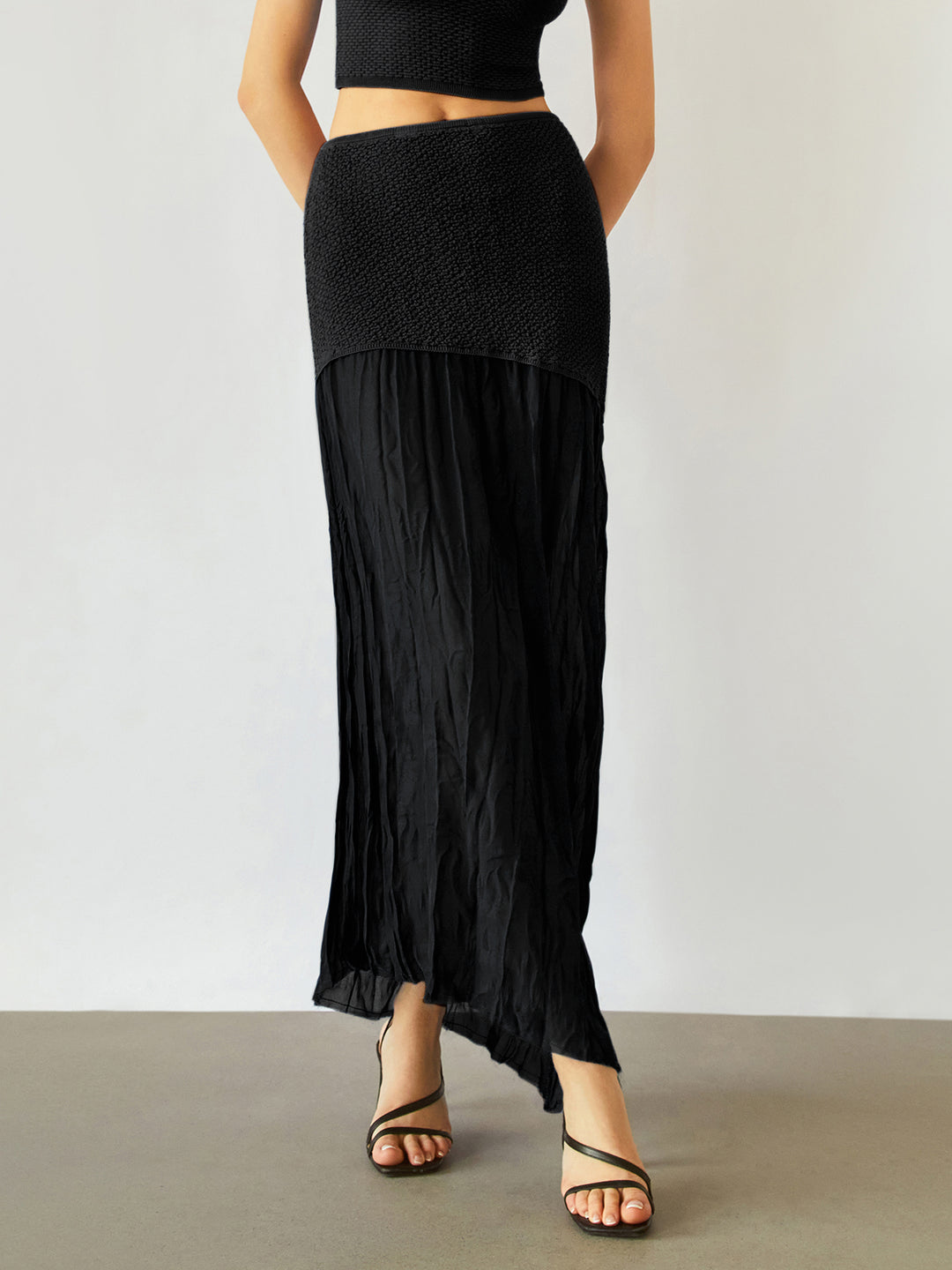 Maxi-Rok met Transparant Contrast