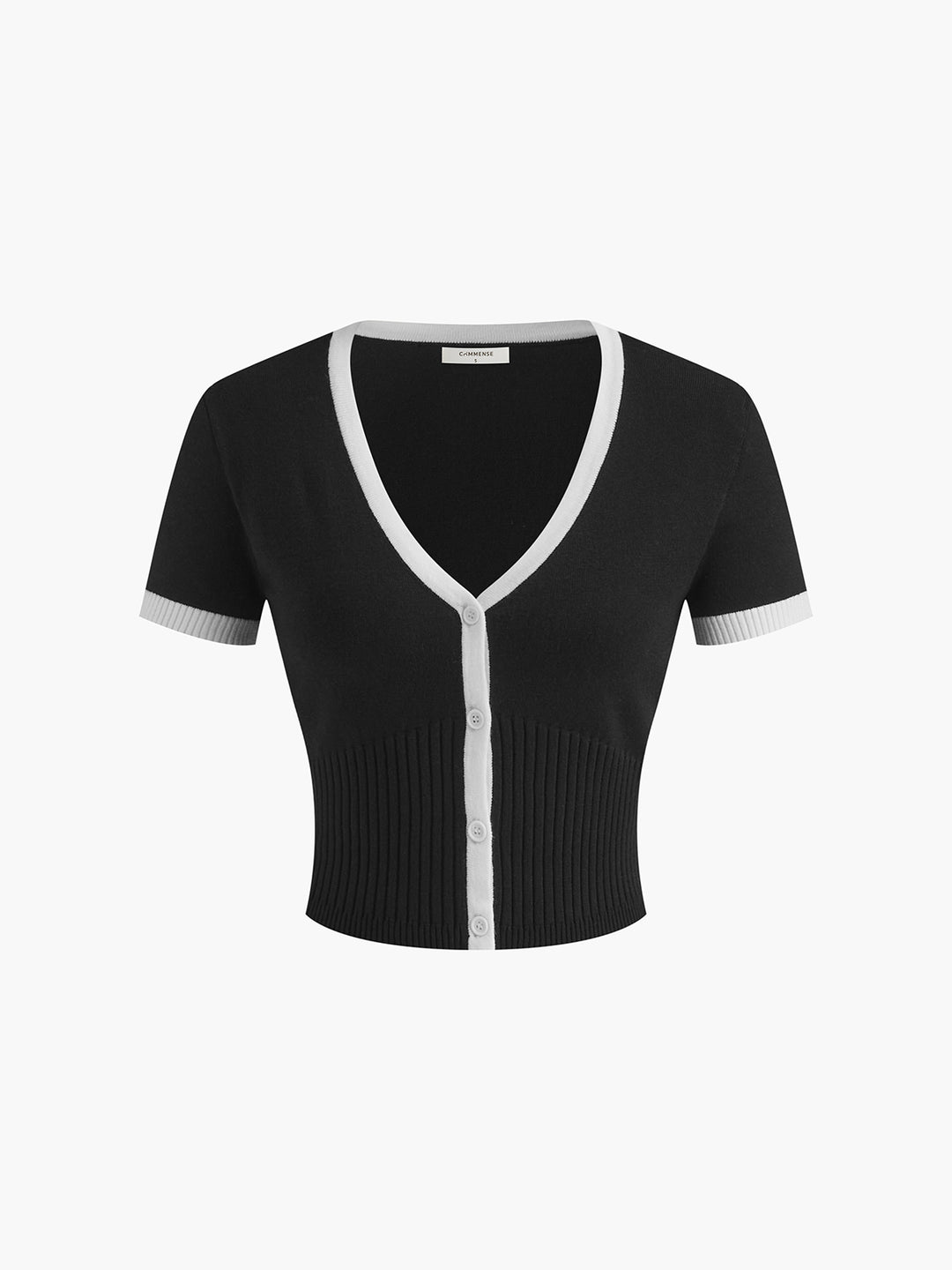 Gebreide set met top en geplooide rok