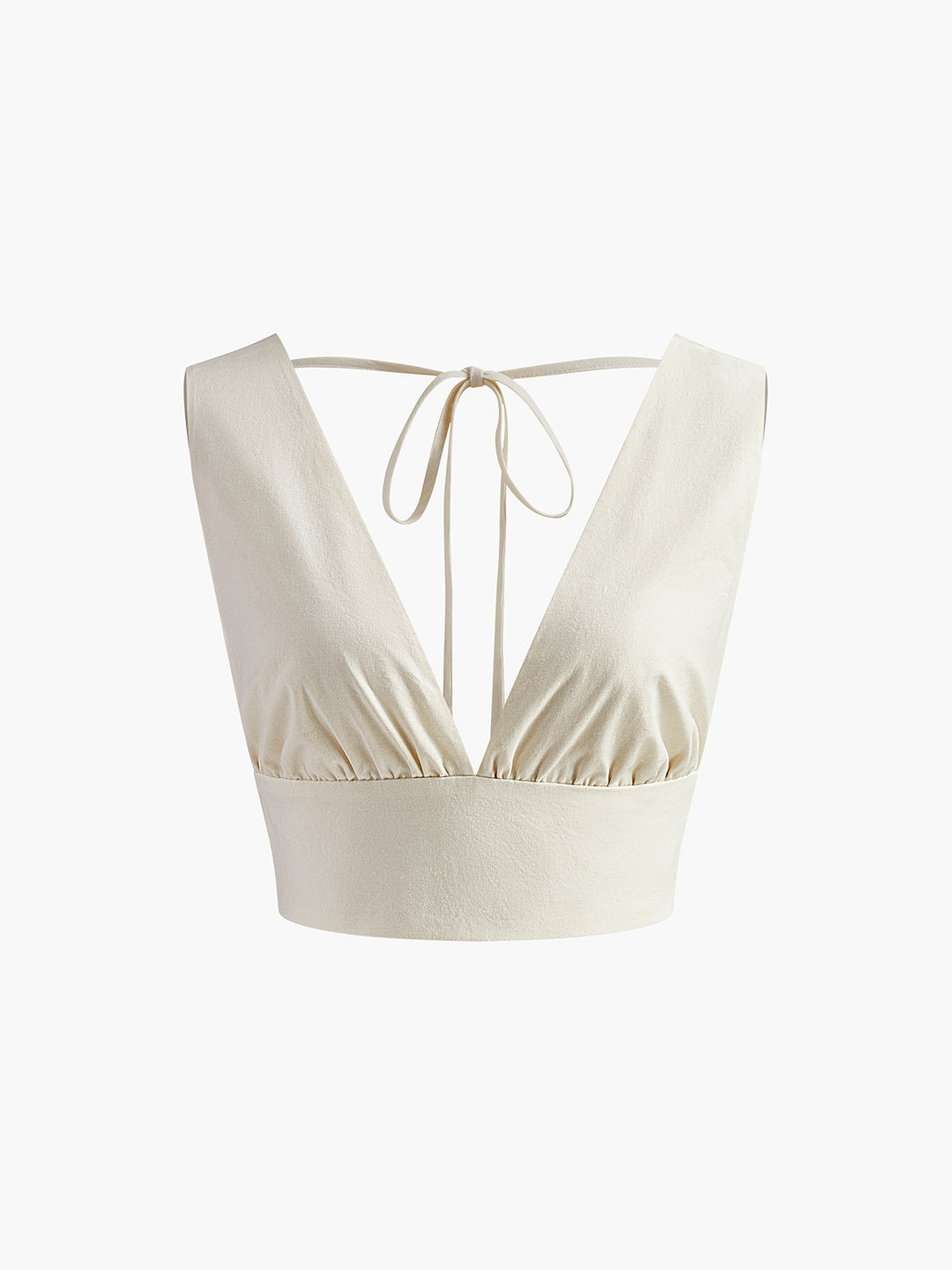 Set met diepe V-hals top en lange rok