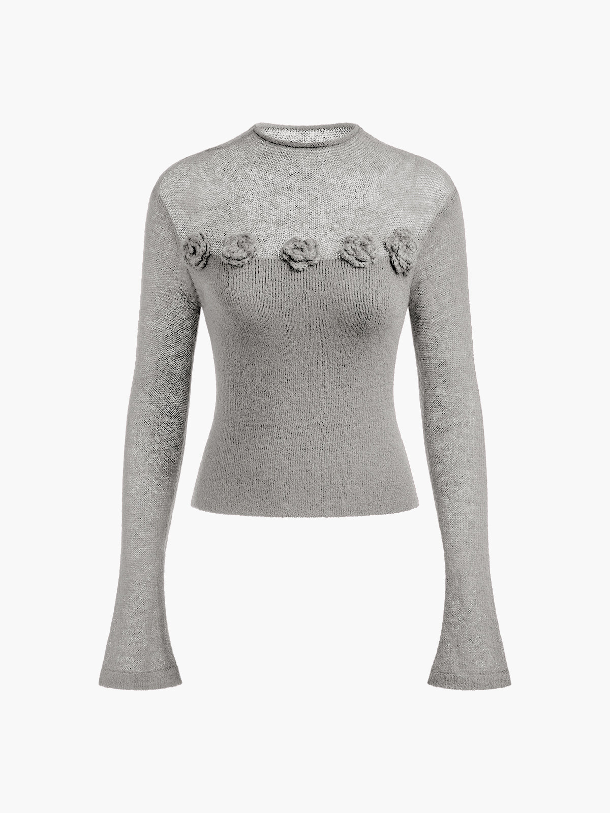 Transparante Gebreide Top Elegance