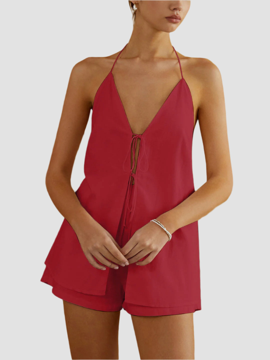Halterneckset met top en short