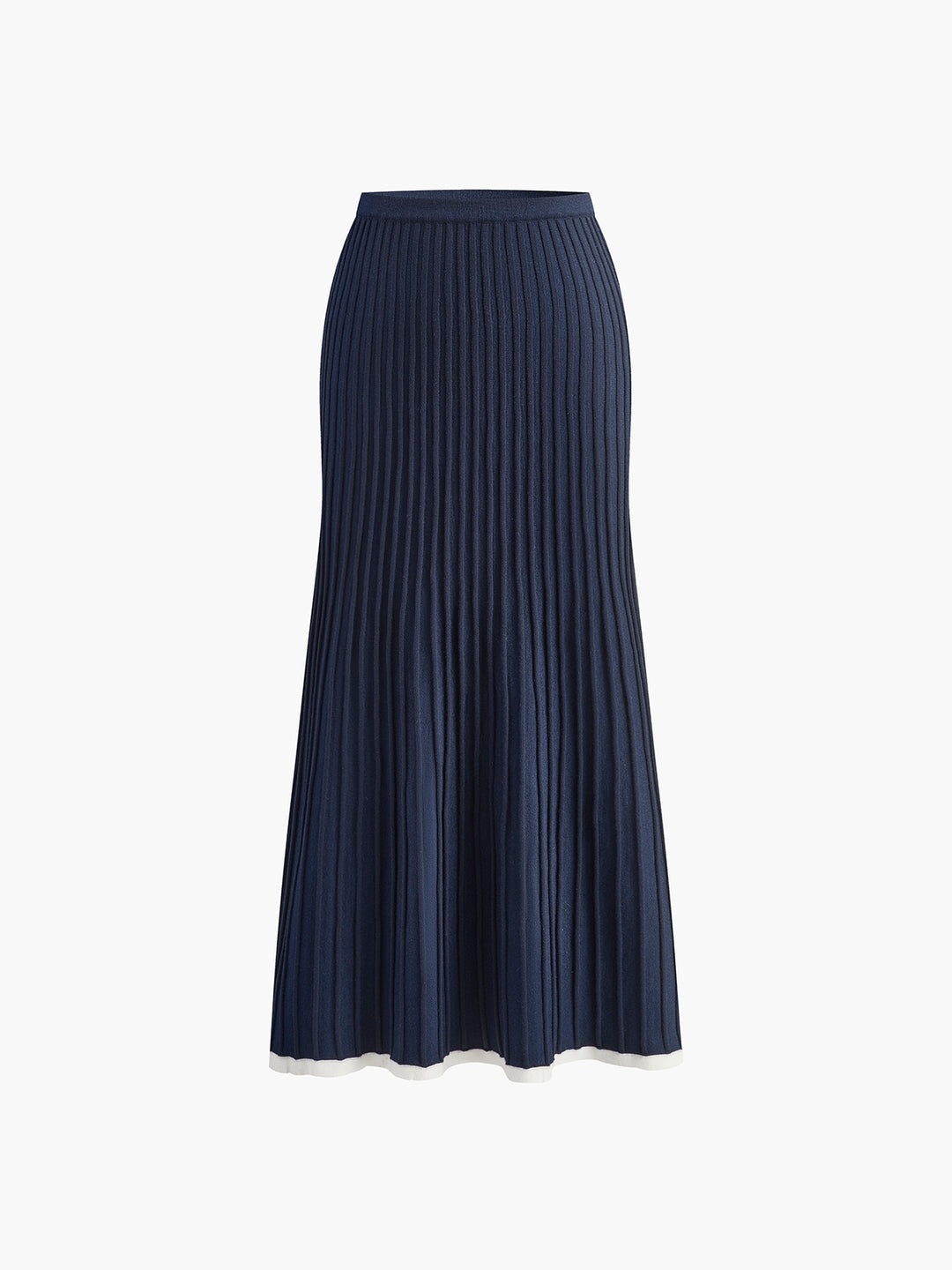 Gebreide set met top en geplooide rok