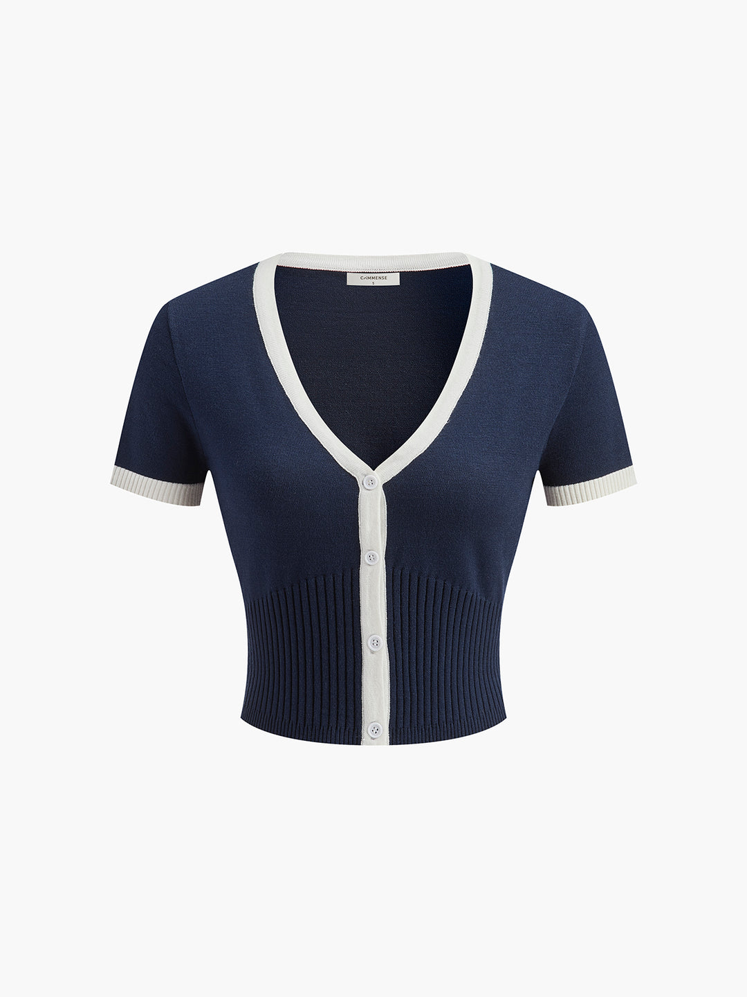 Gebreide set met top en geplooide rok