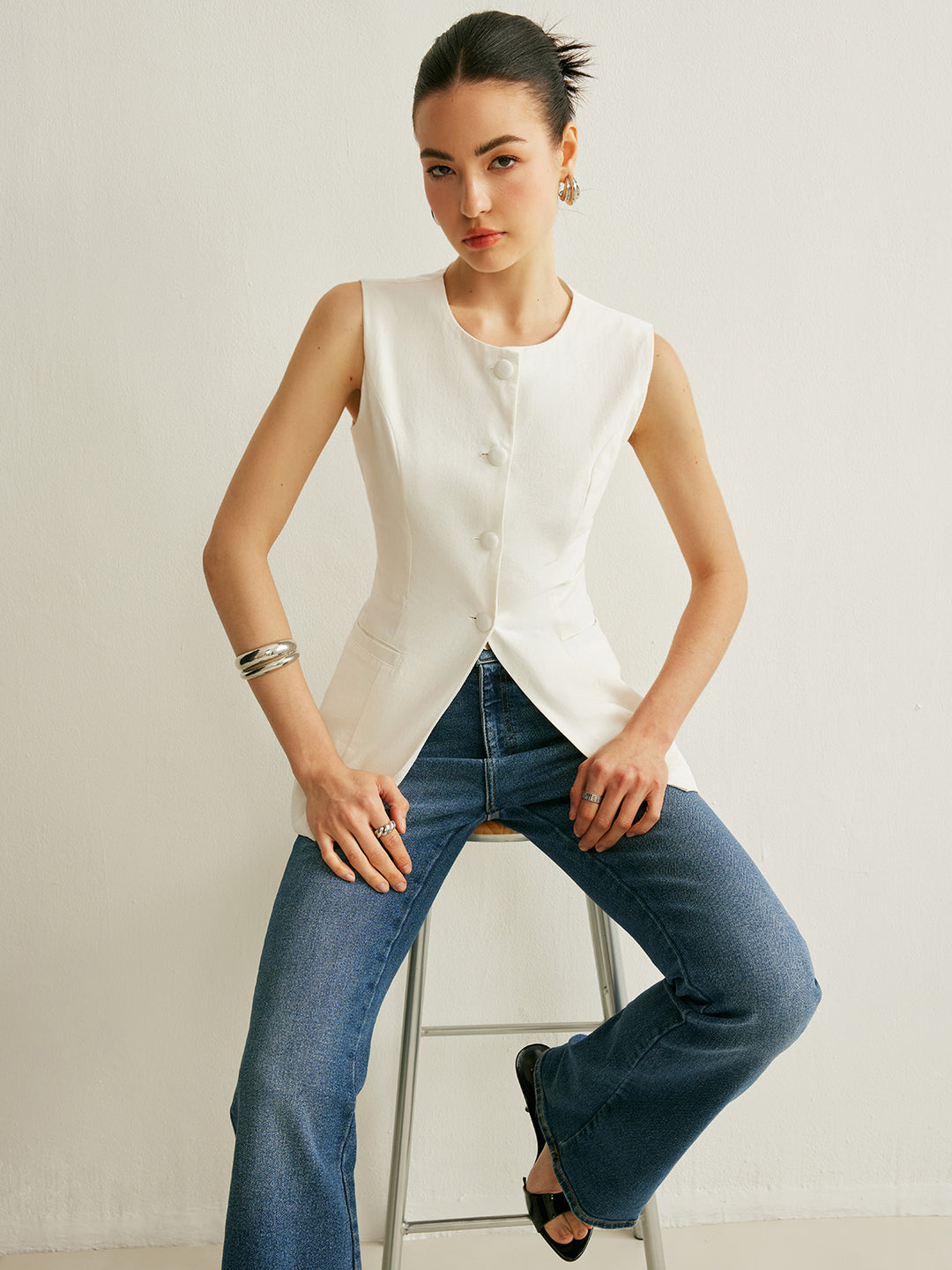 Minimalistisch Getailleerd Gilet