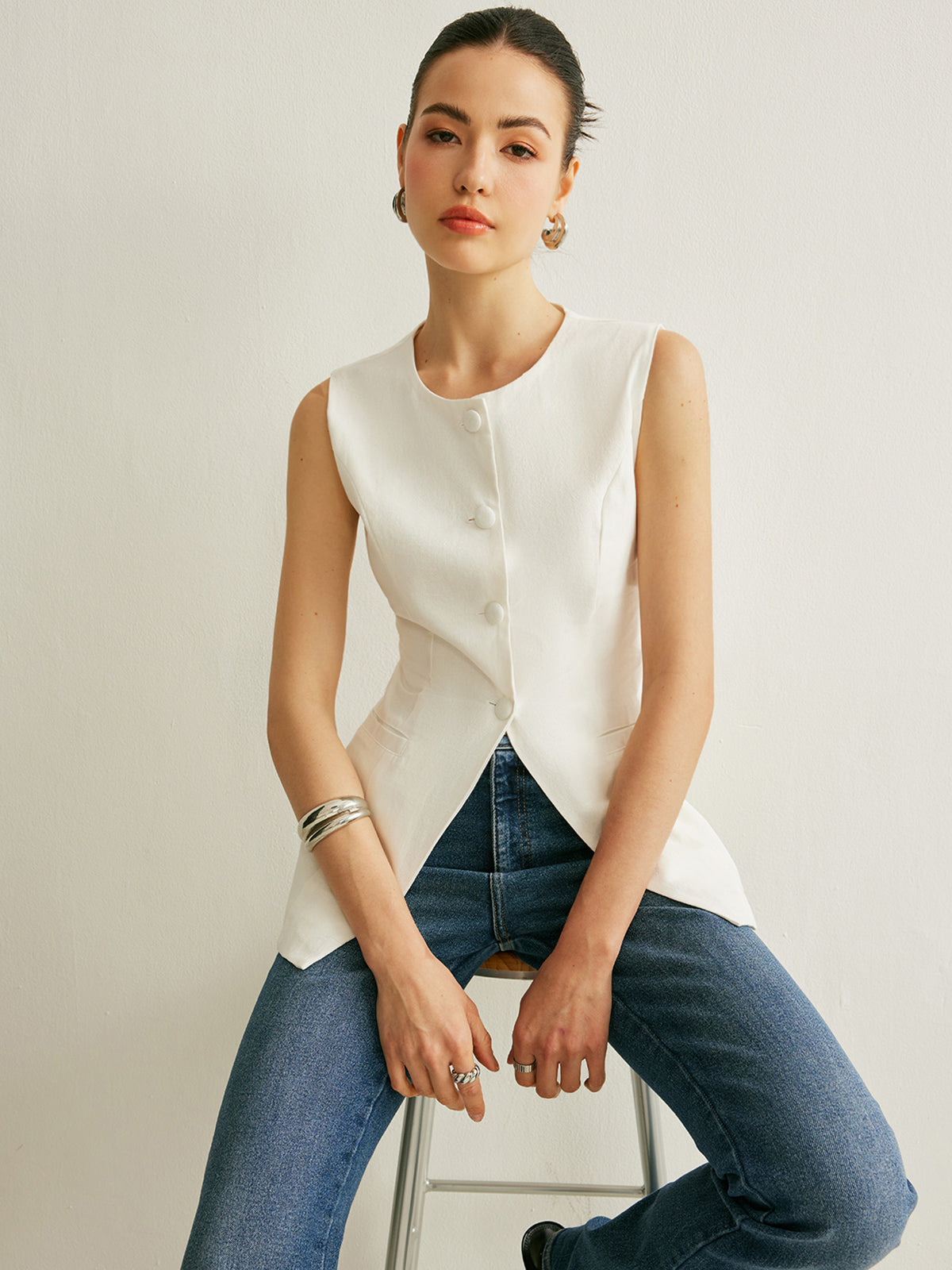 Minimalistisch Getailleerd Gilet