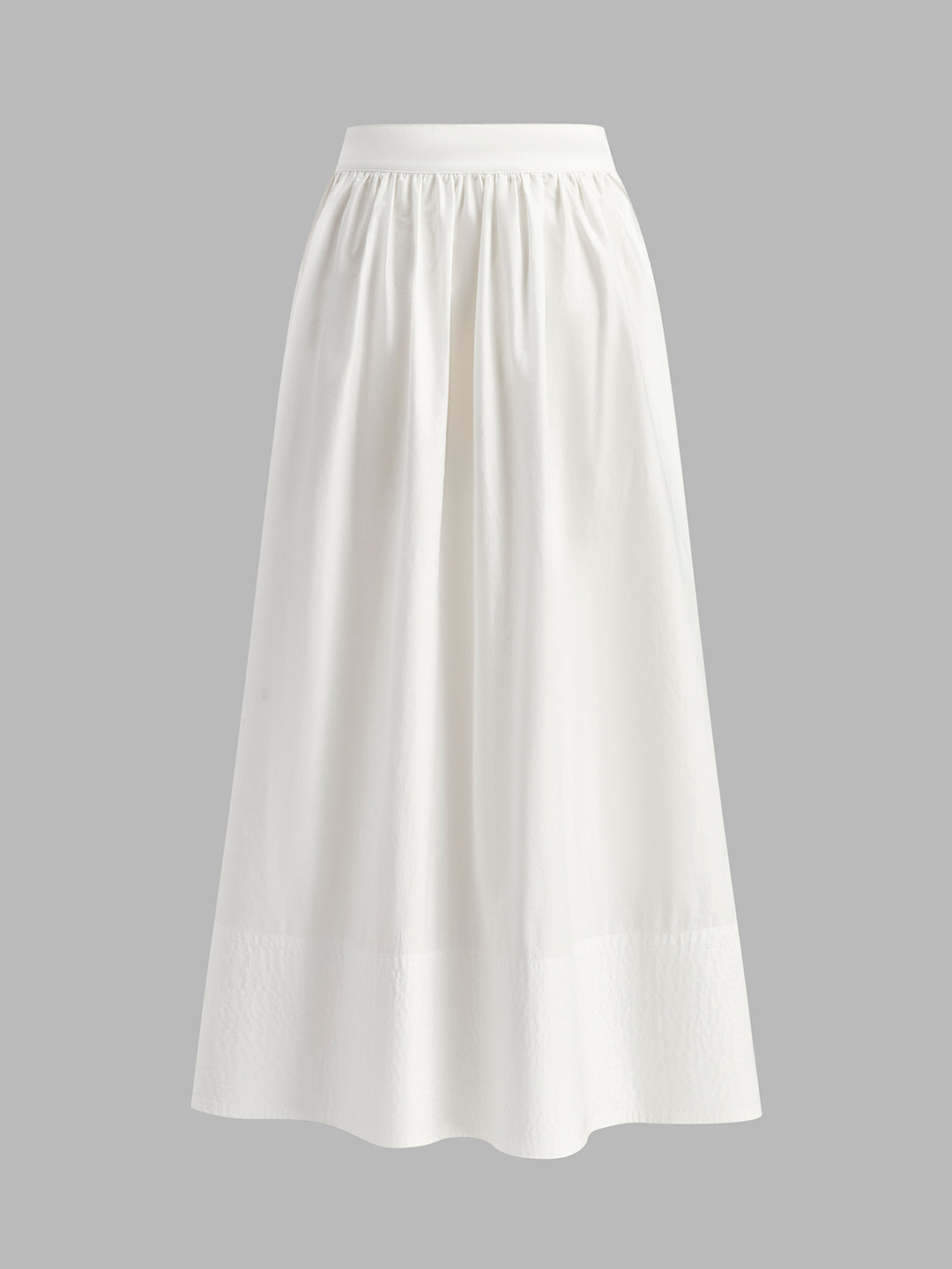 Witte Uitlopende Maxi-Rok