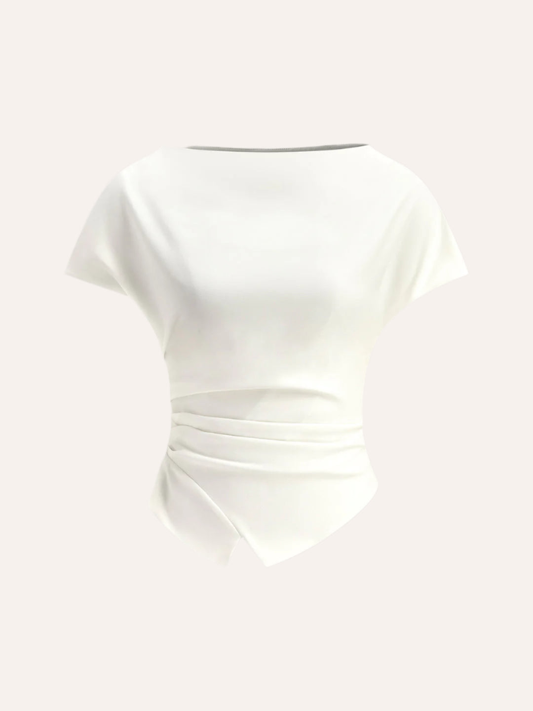 Gedrapeerde top met asymmetrische zoom
