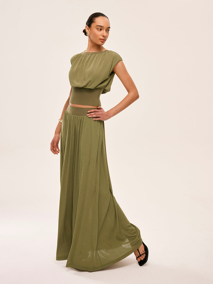 Set met losse top en lange rok