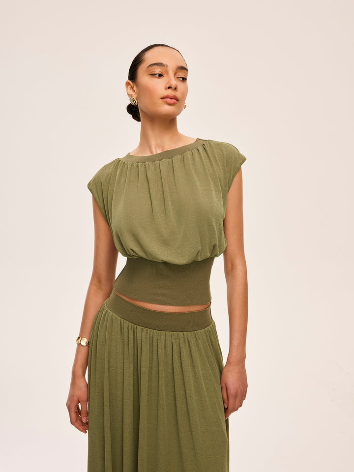 Set met losse top en lange rok