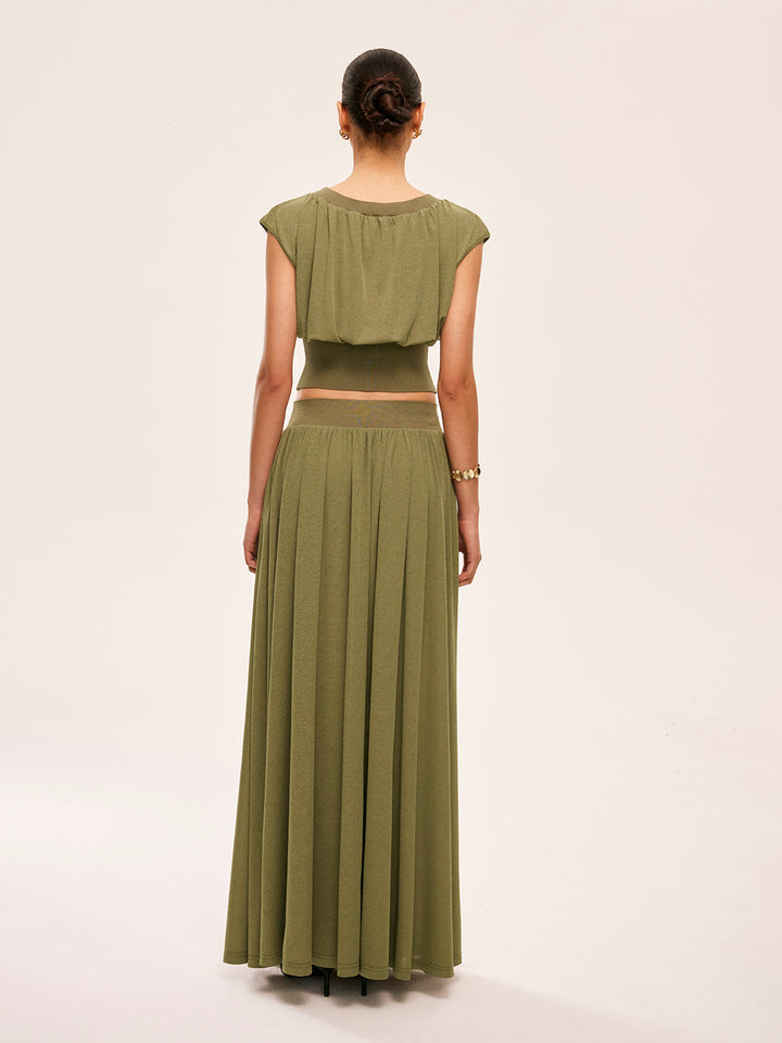 Set met losse top en lange rok