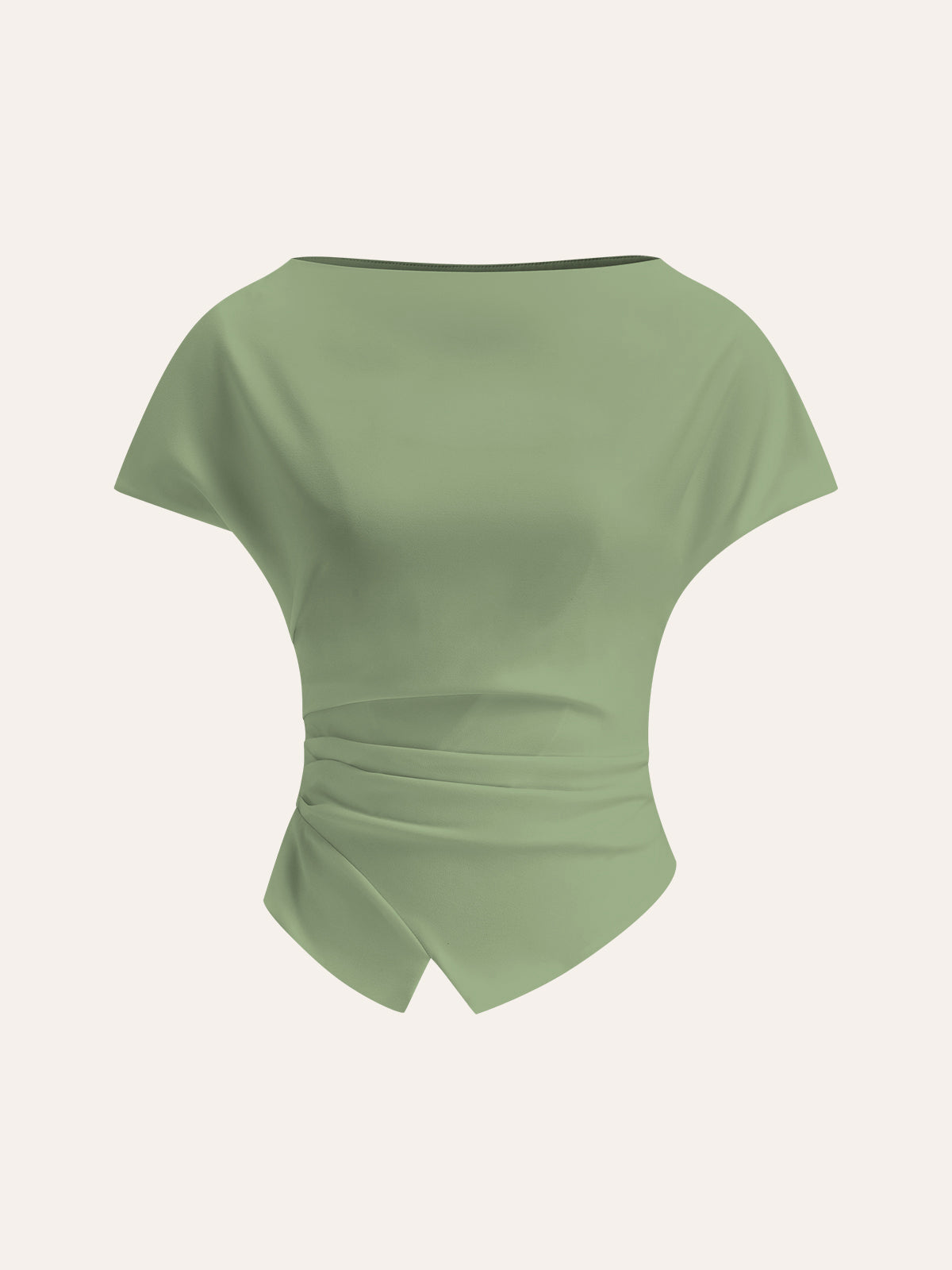 Gedrapeerde top met asymmetrische zoom