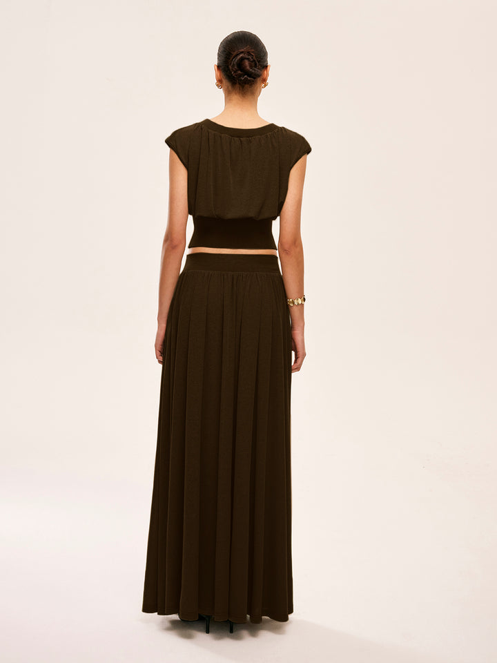 Set met losse top en lange rok