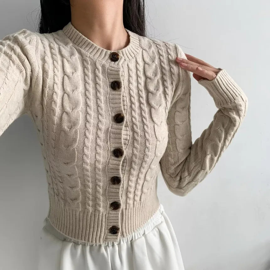 Twisted stickad blus