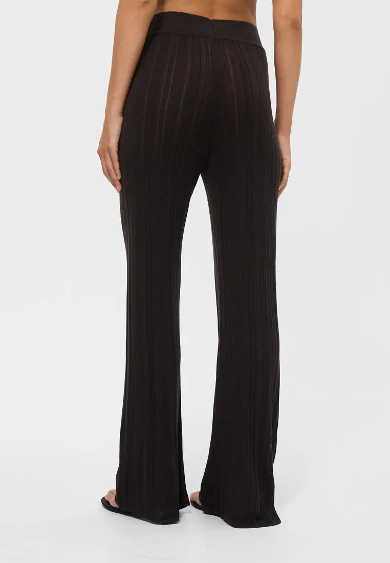 Zachte wijde ribbroek