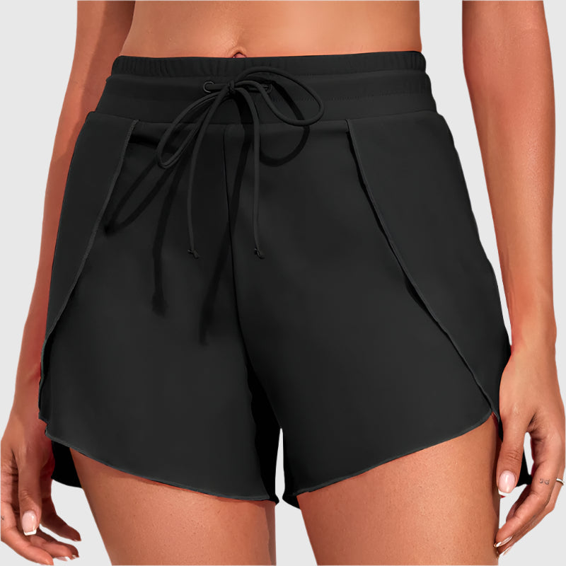 Sportieve shorts met wikkellook