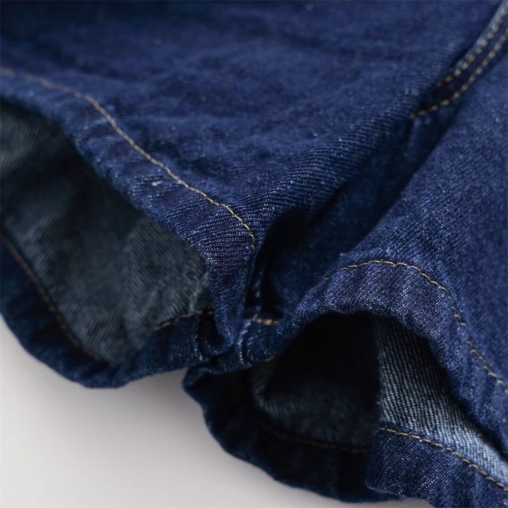 Donkerblauwe Denim Skort