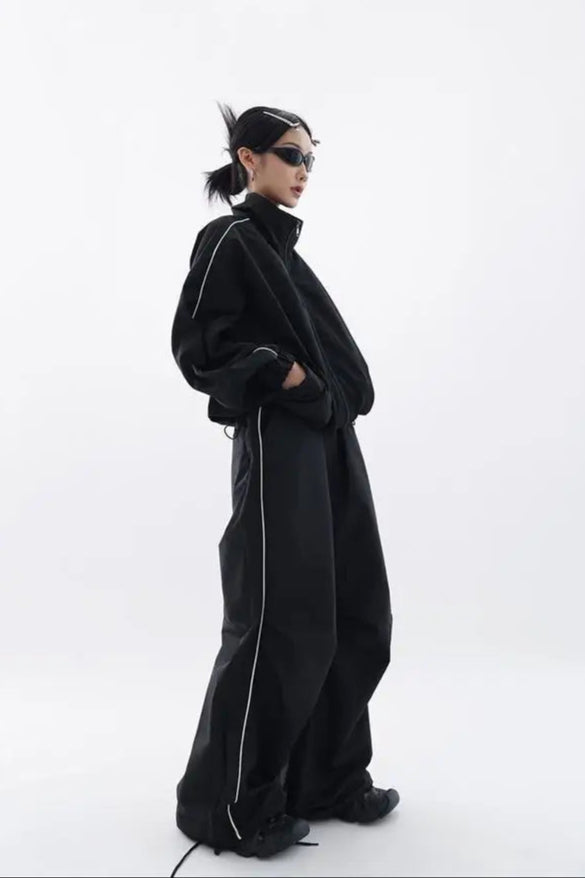 Svart oversized sportdräkt