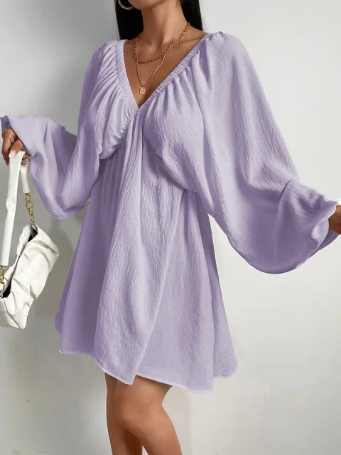 Boho Off-Shoulder Mini Jurk