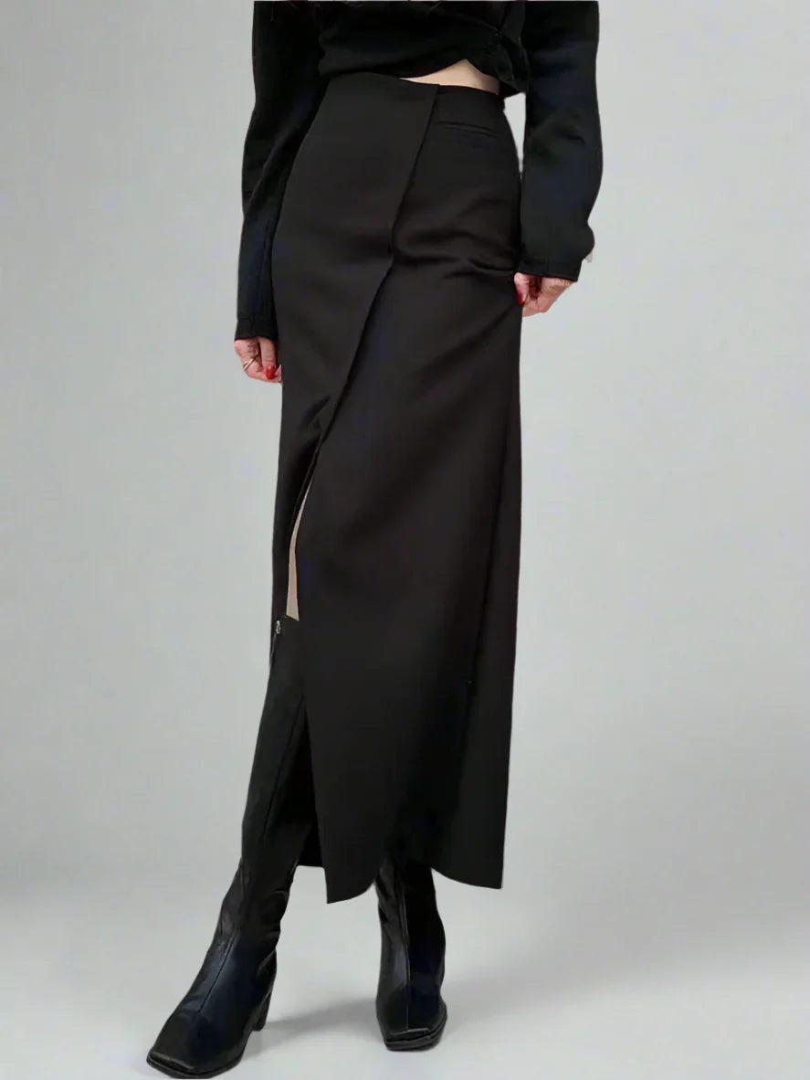 Klassieke Maxi-Rok met Hoge Taille