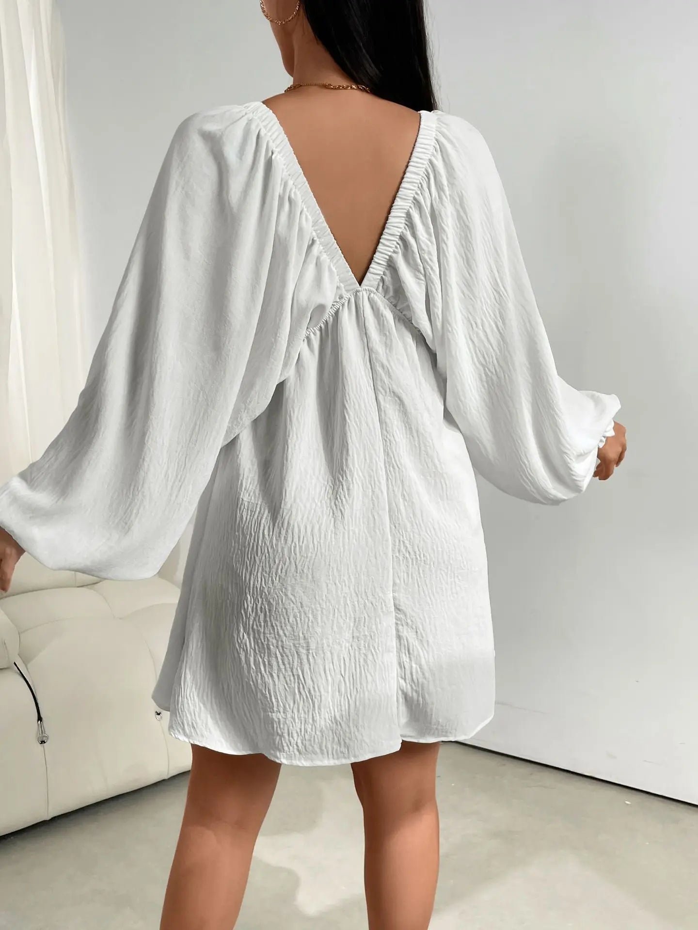 Boho Off-Shoulder Mini Jurk