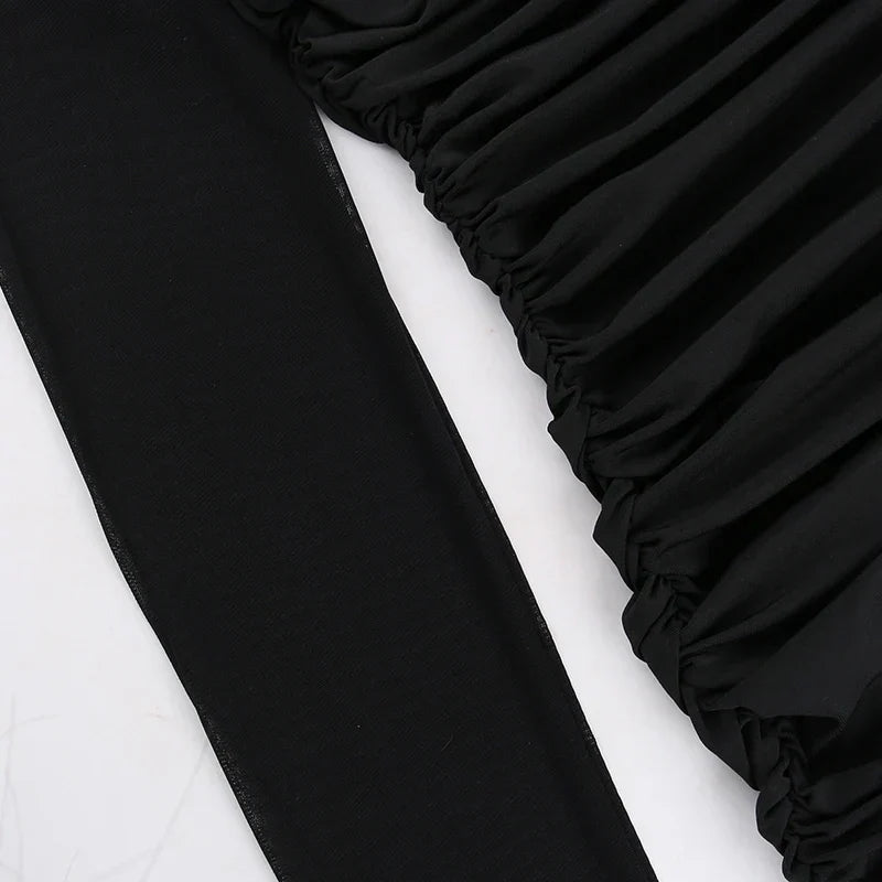 Genomskinlig svart bodycon-klänning