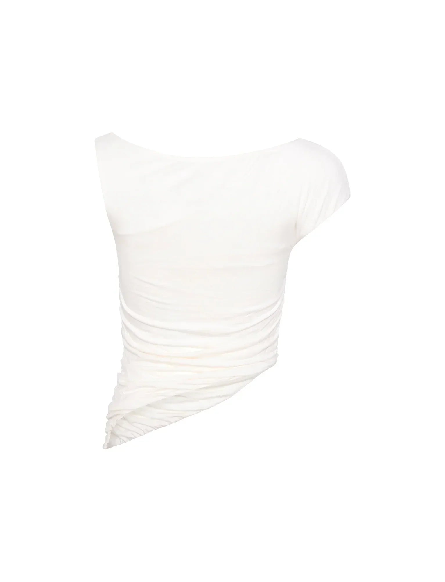 Elegant vit topp och kjol med v-hals