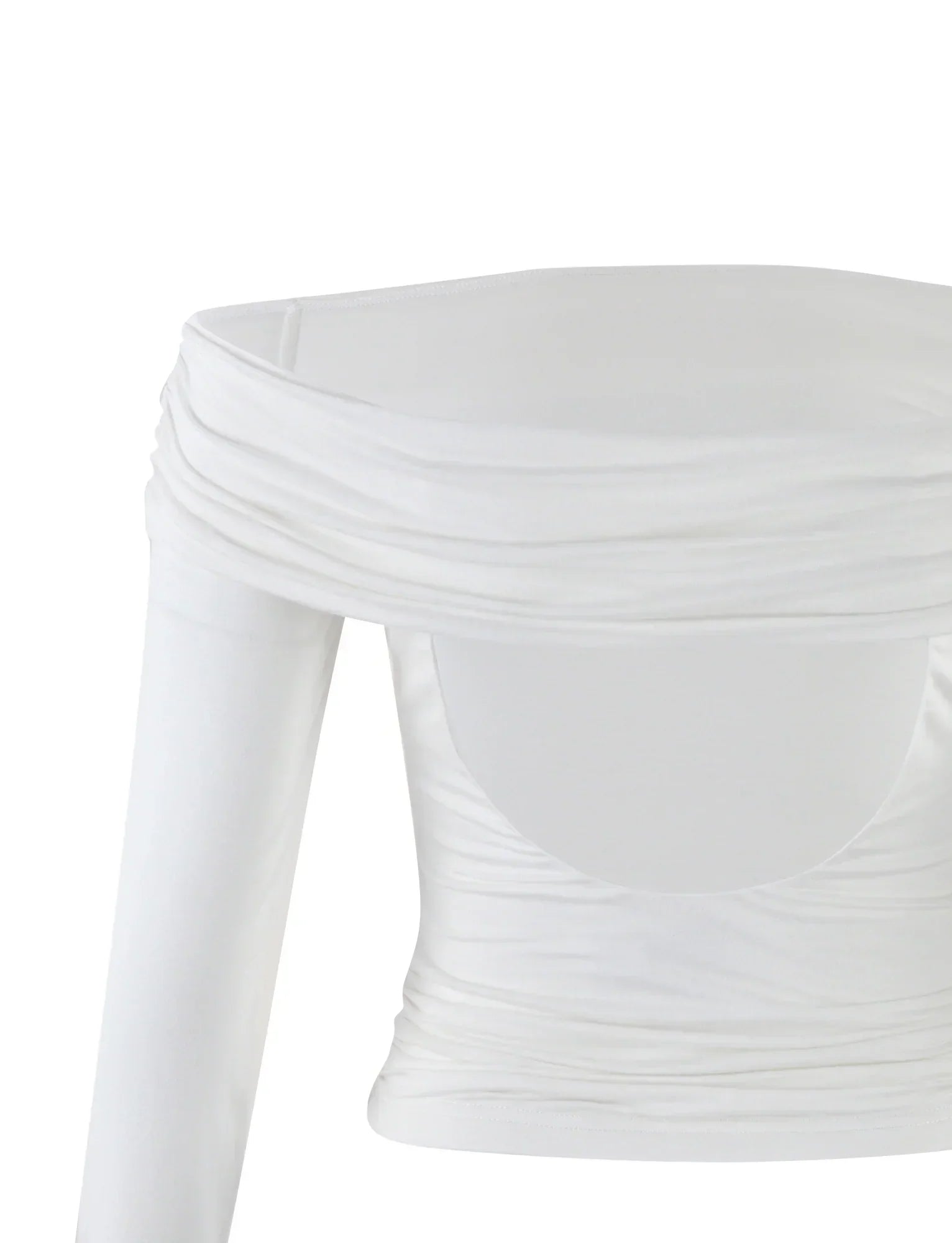 Chic off shoulders topp med ryggutskärning