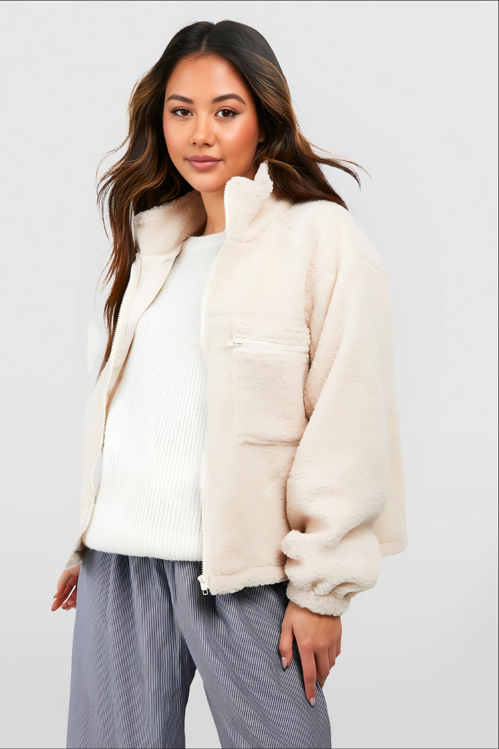 Kaia Zacht Jack met Rits en Capuchon