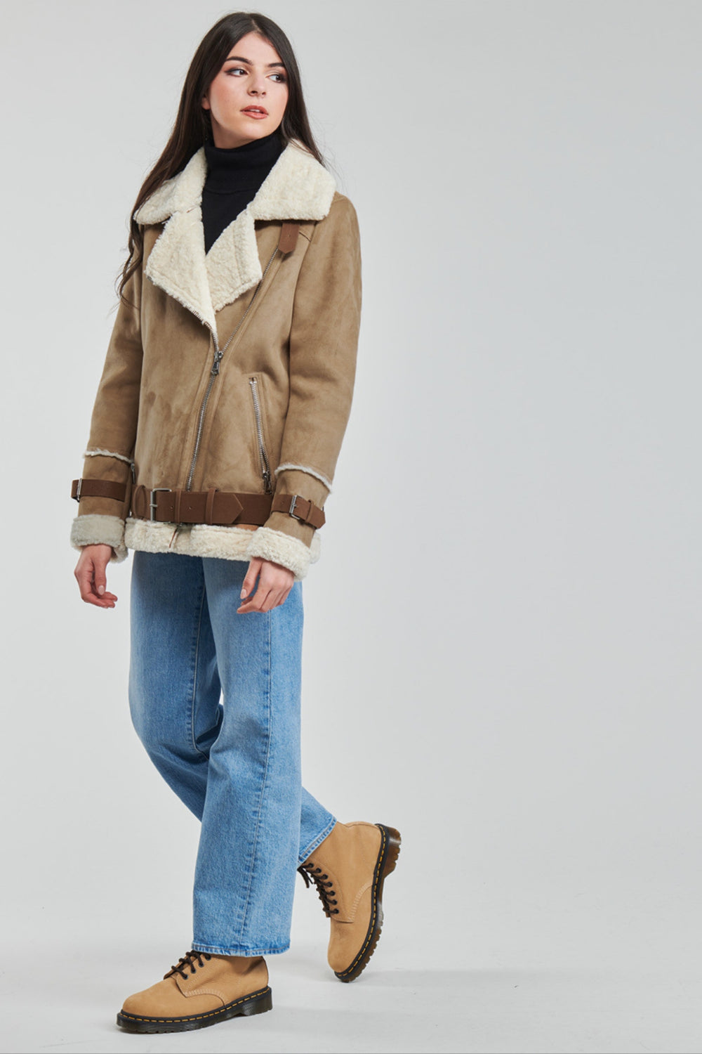 Bruin Aviator Jack met Ceintuur