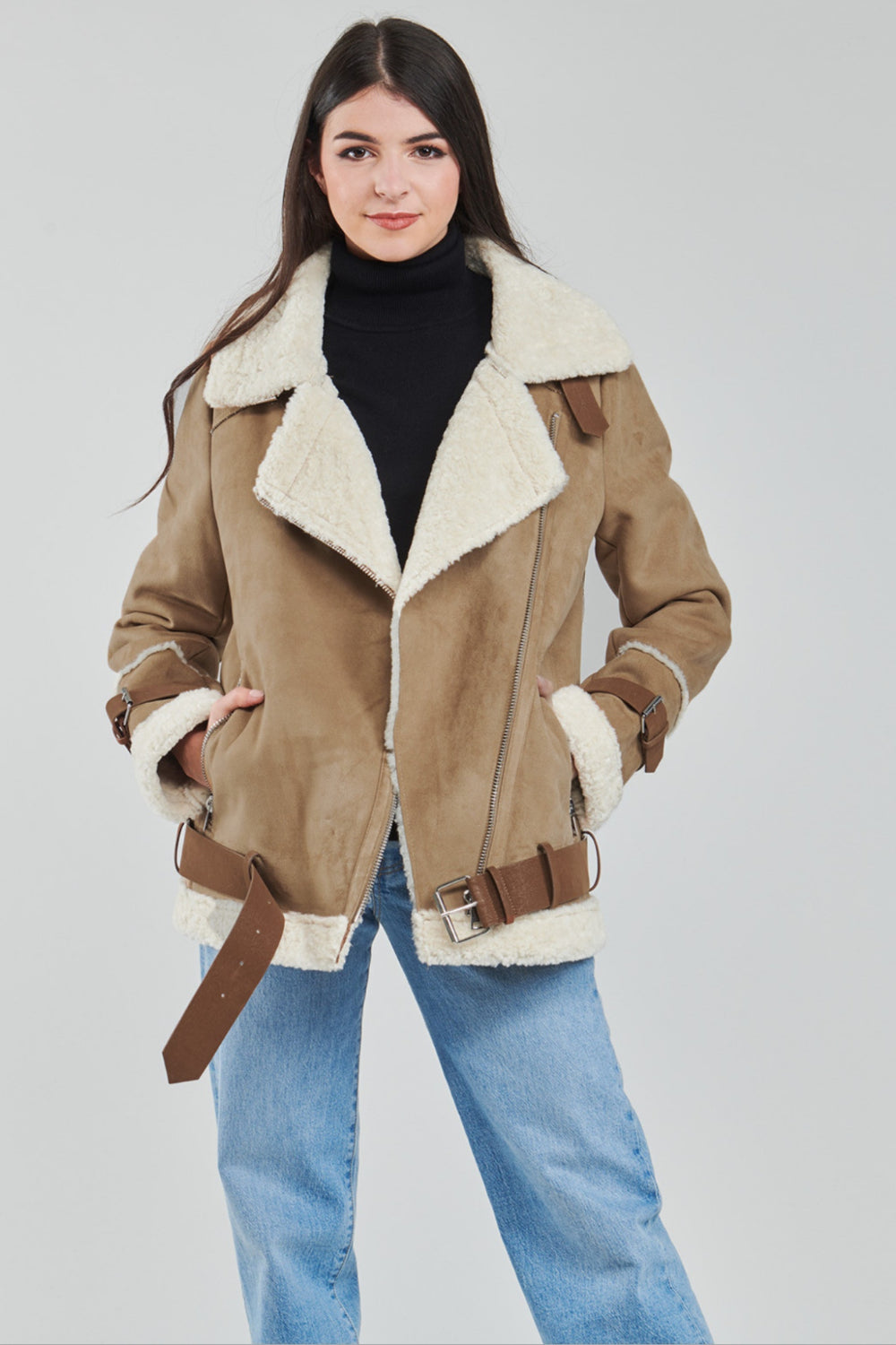 Bruin Aviator Jack met Ceintuur