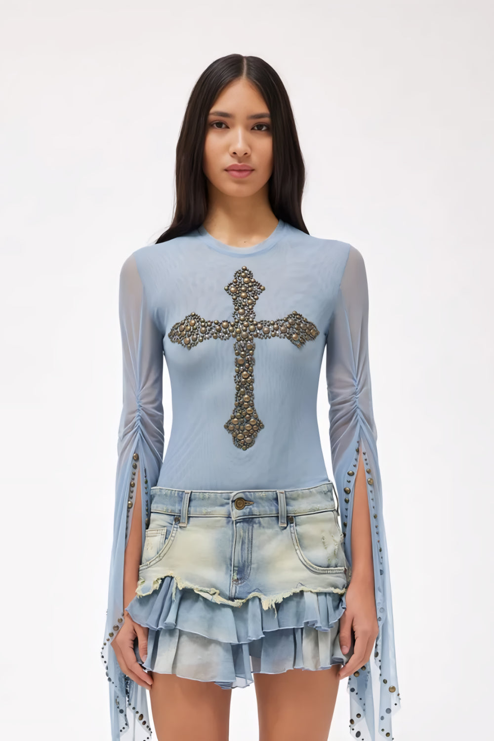 AURORA MESH MOUWEN TOP