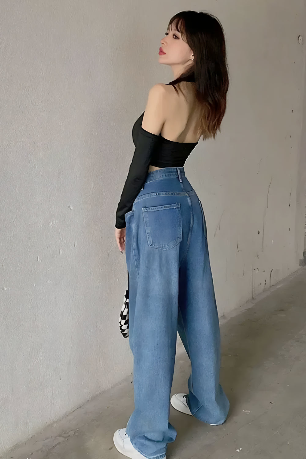 VALERIE HALTERNEK LANGE MOUWEN TOP