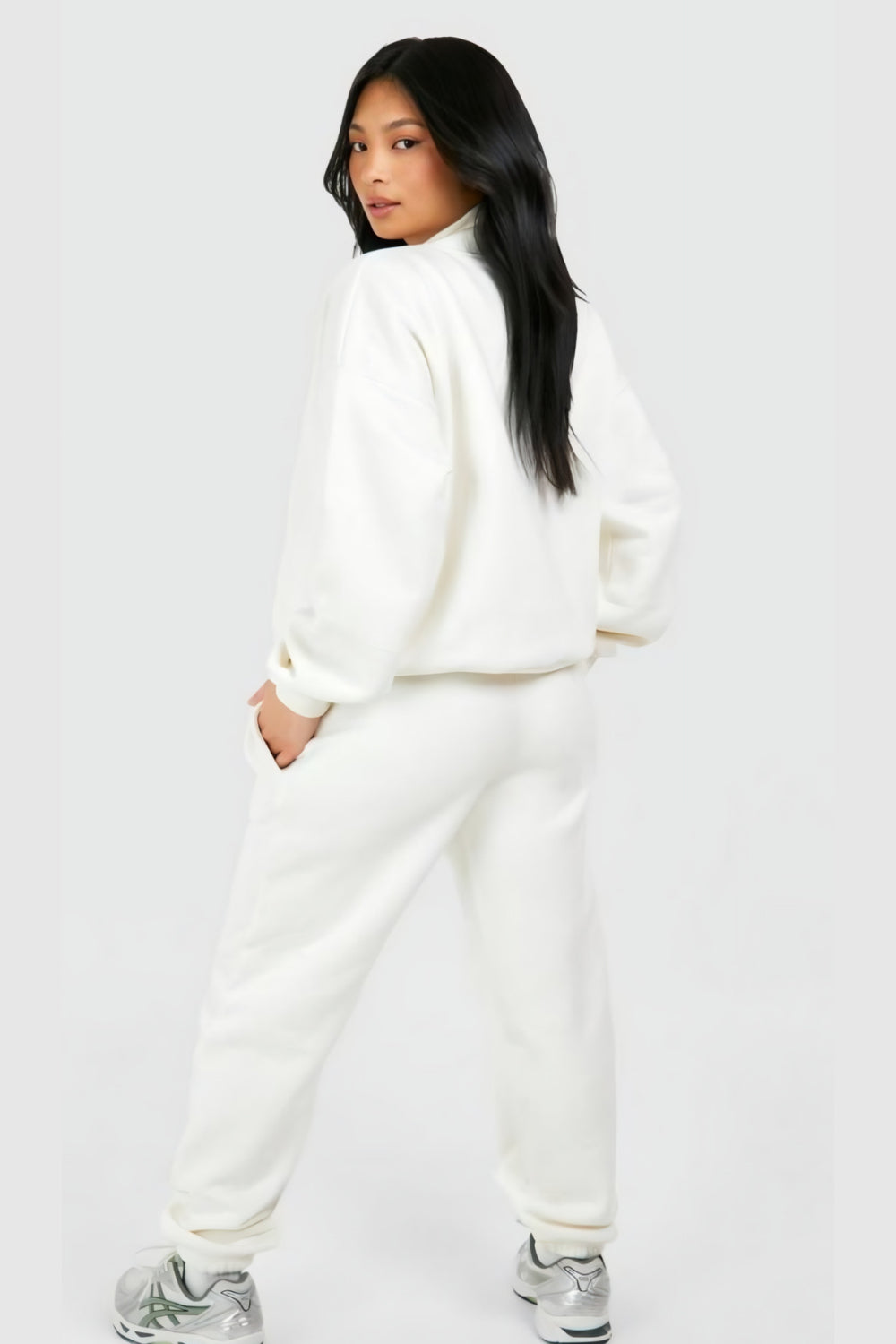 Y2K CASUAL RITSLUITING JAS EN BROEKEN SET