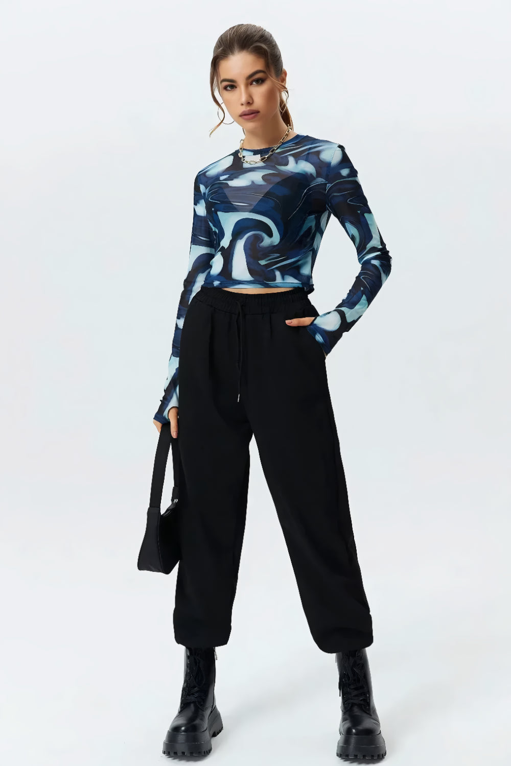 STELLA GEBLOMDE CROP TOP