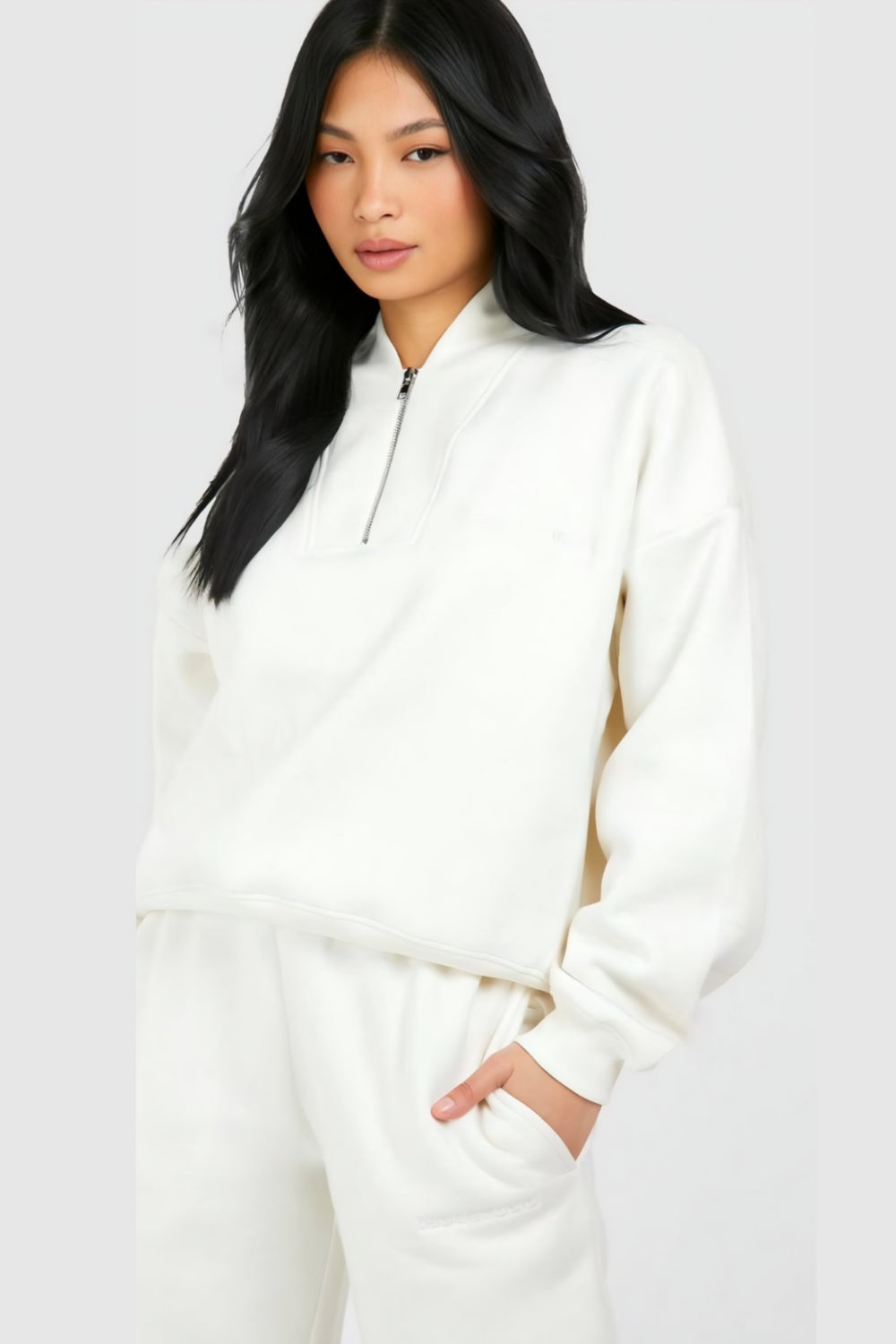 Y2K CASUAL RITSLUITING JAS EN BROEKEN SET