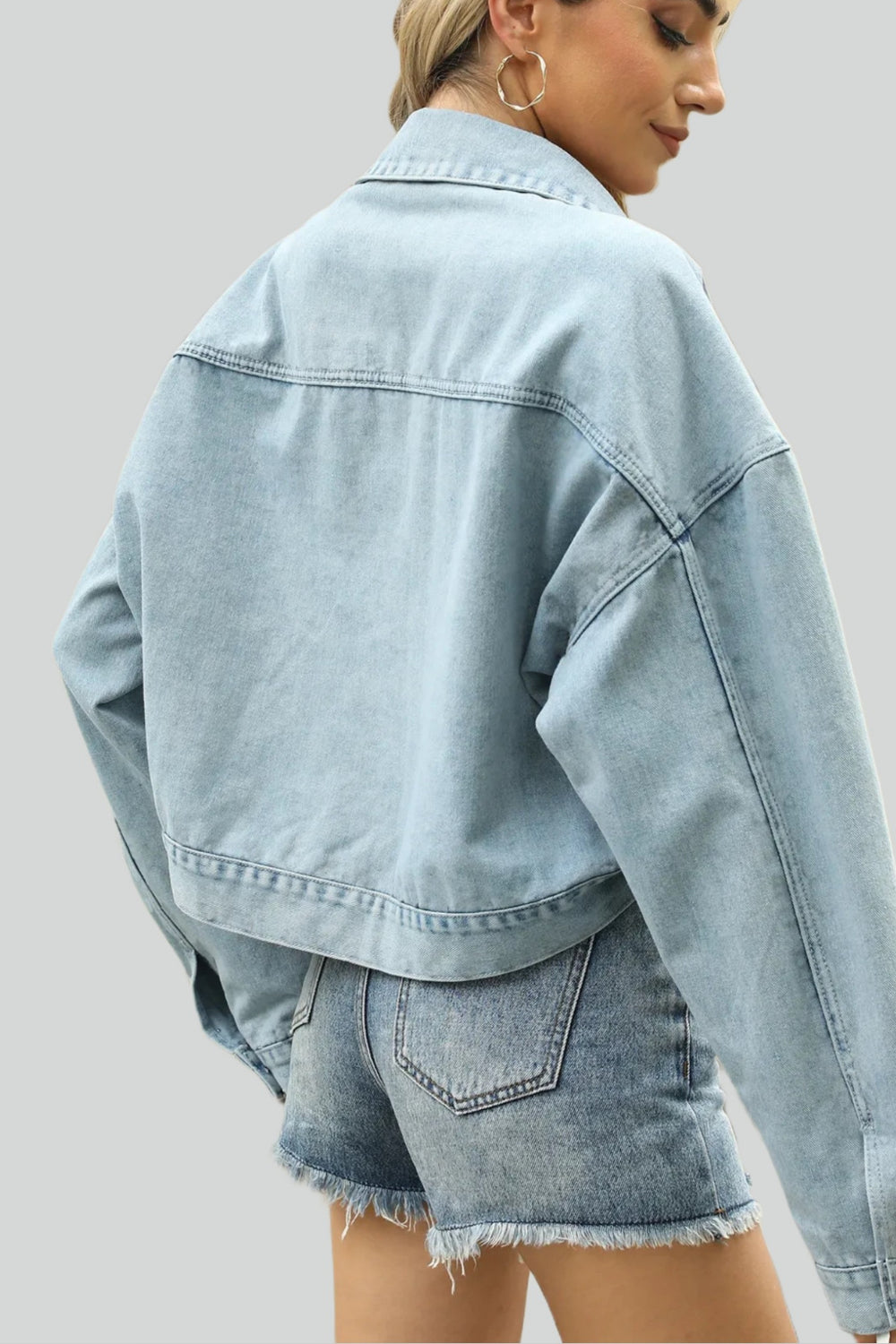 Kort Denim Jack met Studs
