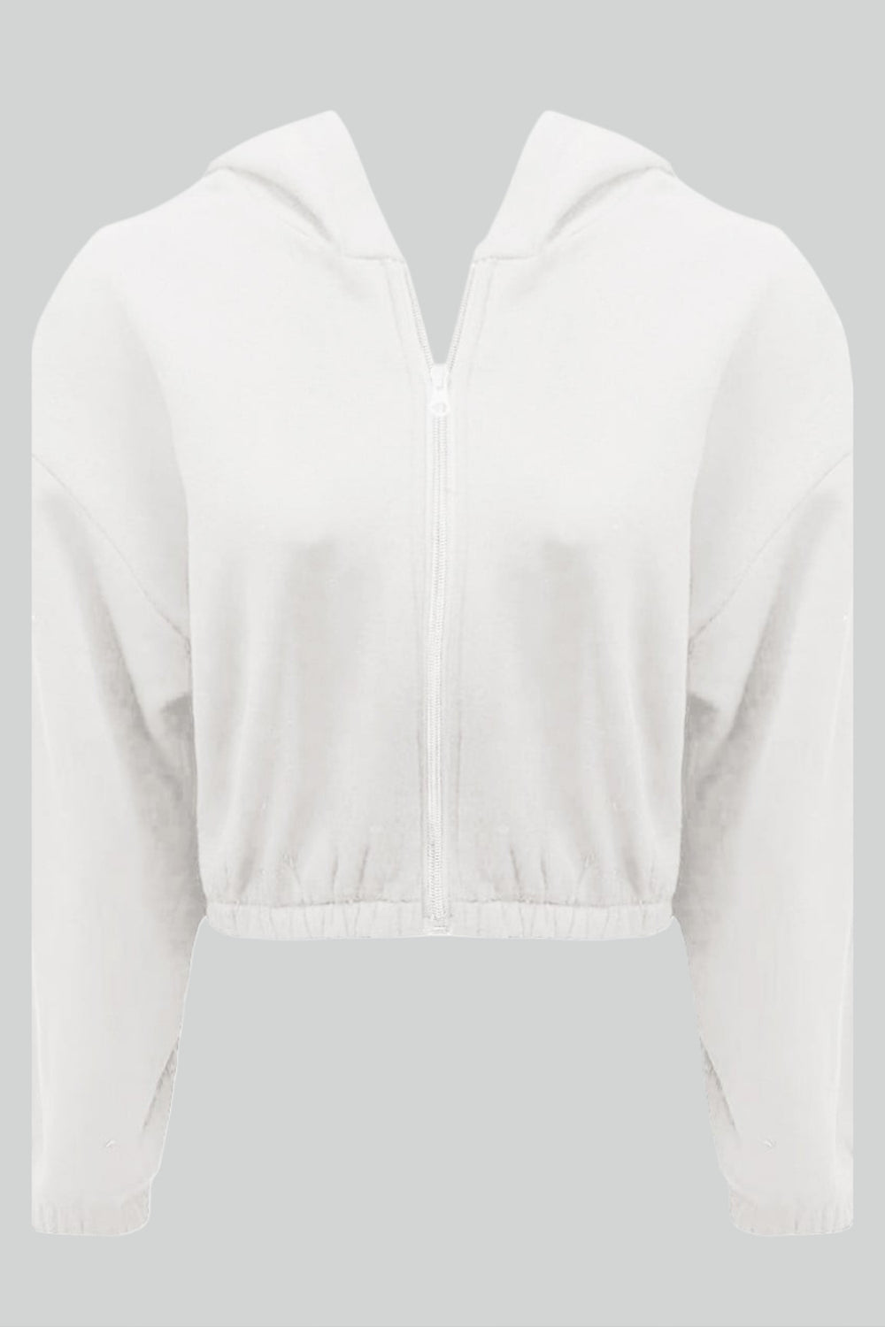 Lyla Cropped Hoodie met Rits