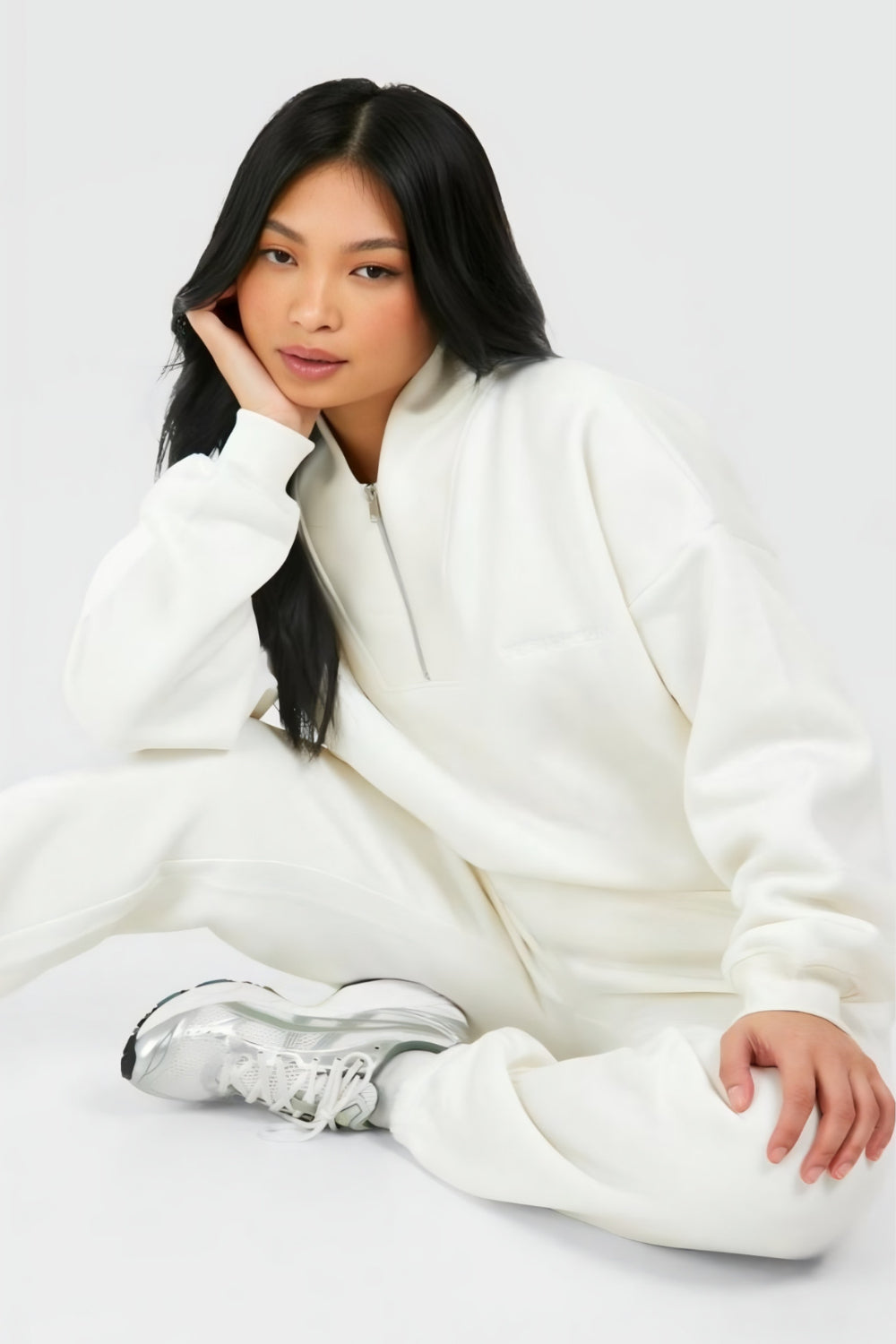 Y2K CASUAL RITSLUITING JAS EN BROEKEN SET