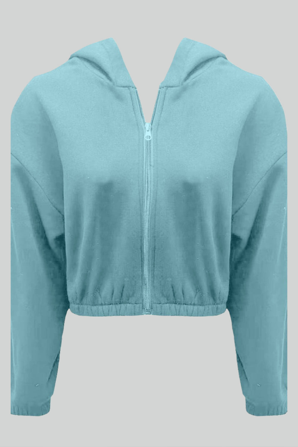 Lyla Cropped Hoodie met Rits